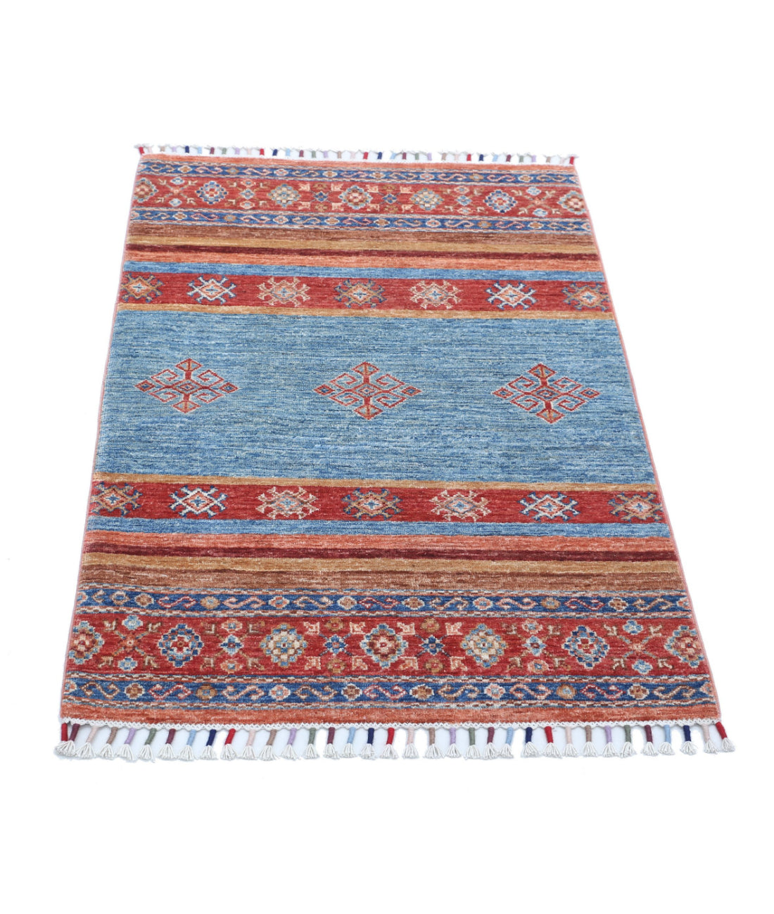 Hand Knotted Khurjeen Wool Rug - 2'7'' x 3'9'' 2'7'' x 3'9'' (78 X 113) / Multi / Multi