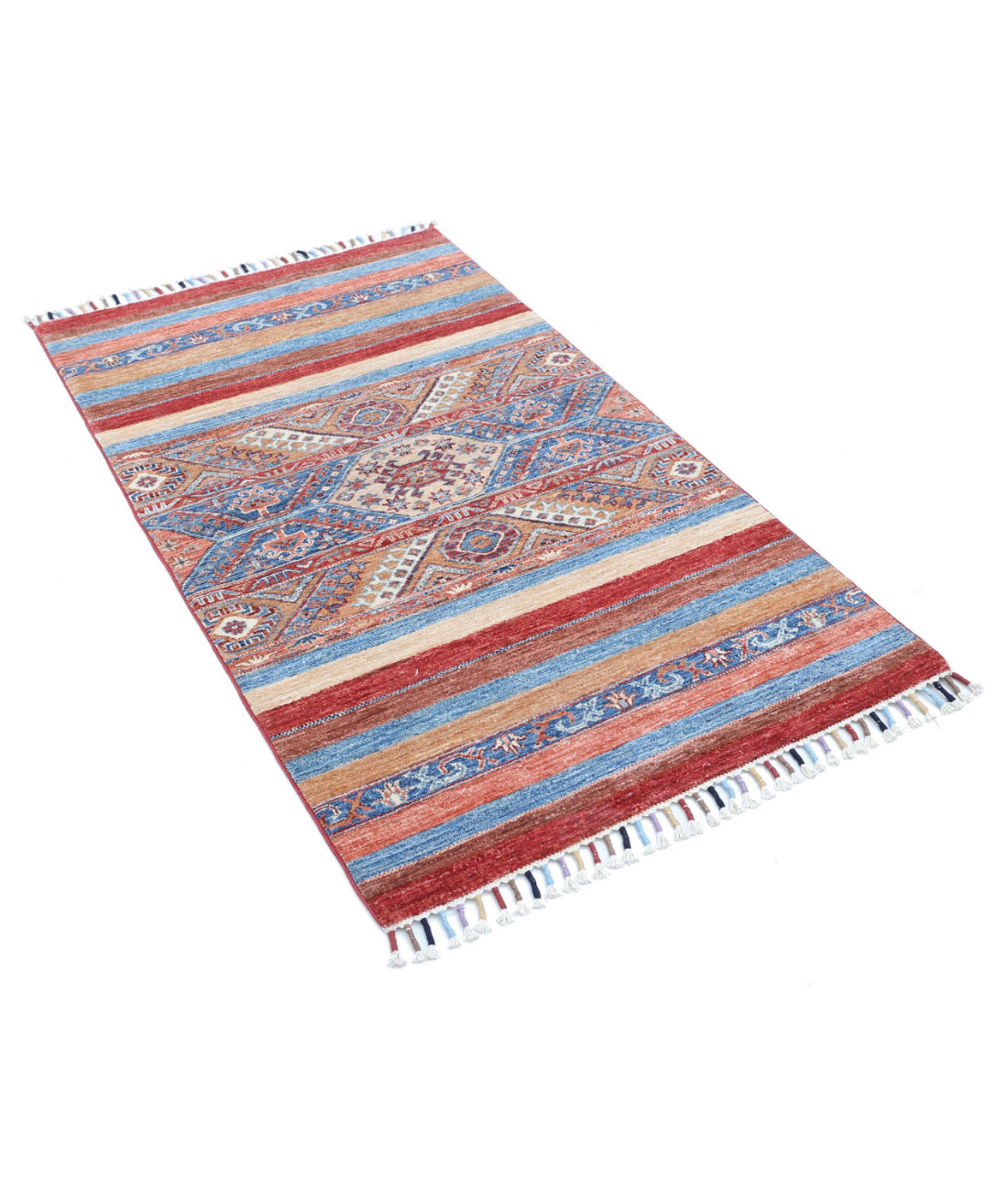 Hand Knotted Khurjeen Wool Rug - 2'11'' x 4'10'' 2'11'' x 4'10'' (88 X 145) / Multi / Multi