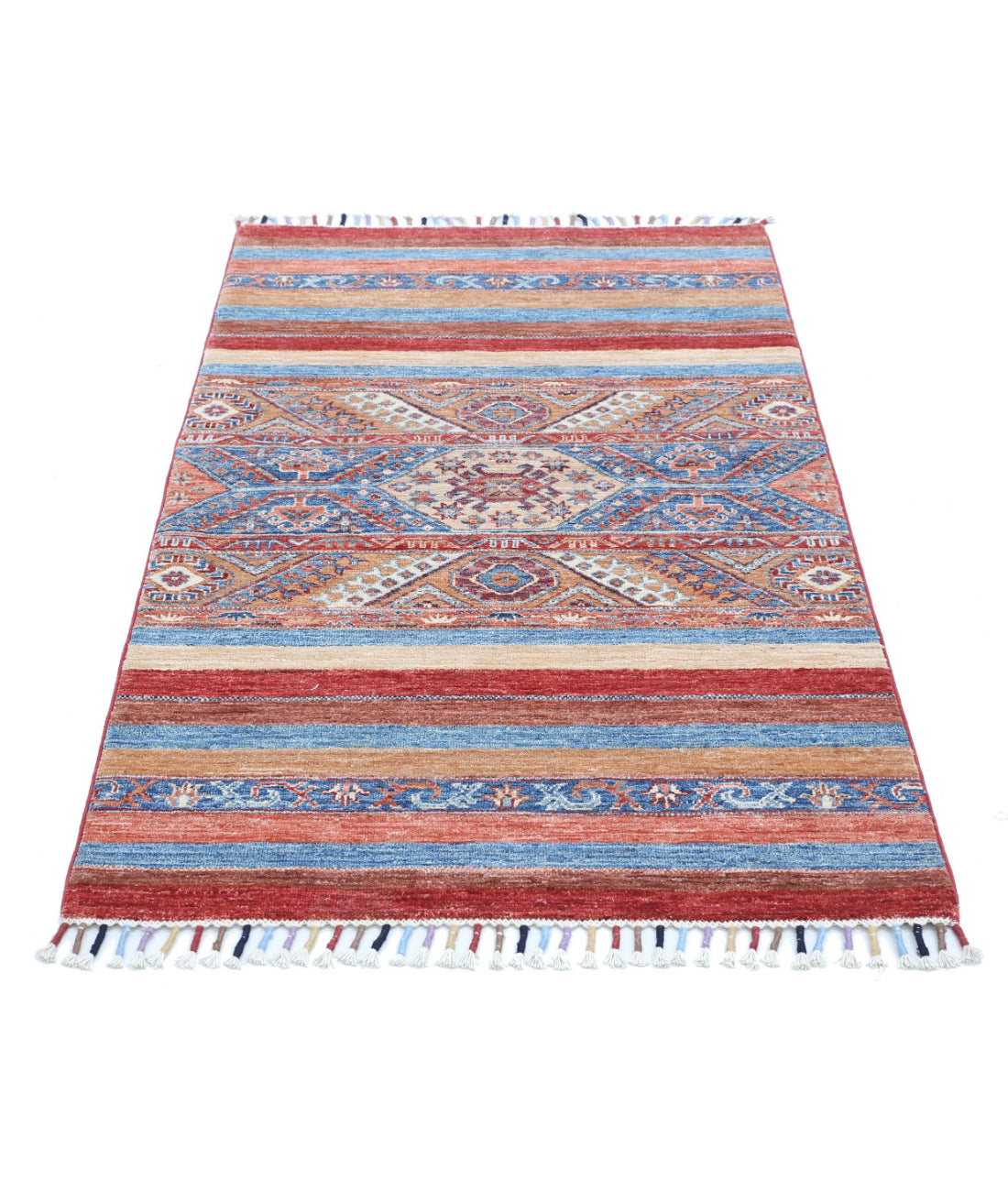 Hand Knotted Khurjeen Wool Rug - 2'11'' x 4'10'' 2'11'' x 4'10'' (88 X 145) / Multi / Multi