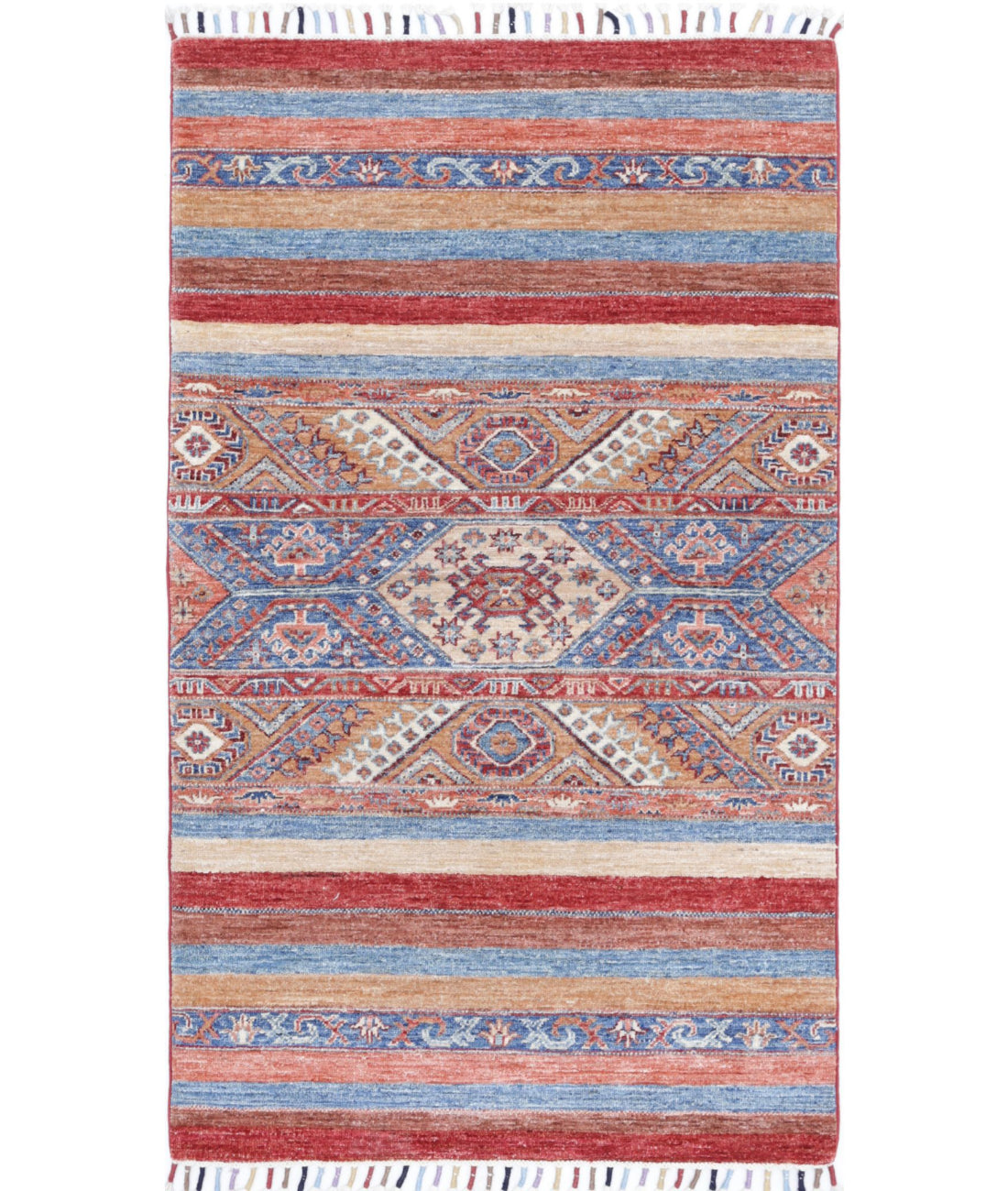 Hand Knotted Khurjeen Wool Rug - 2&#39;11&#39;&#39; x 4&#39;10&#39;&#39; 2&#39;11&#39;&#39; x 4&#39;10&#39;&#39; (88 X 145) / Multi / Multi