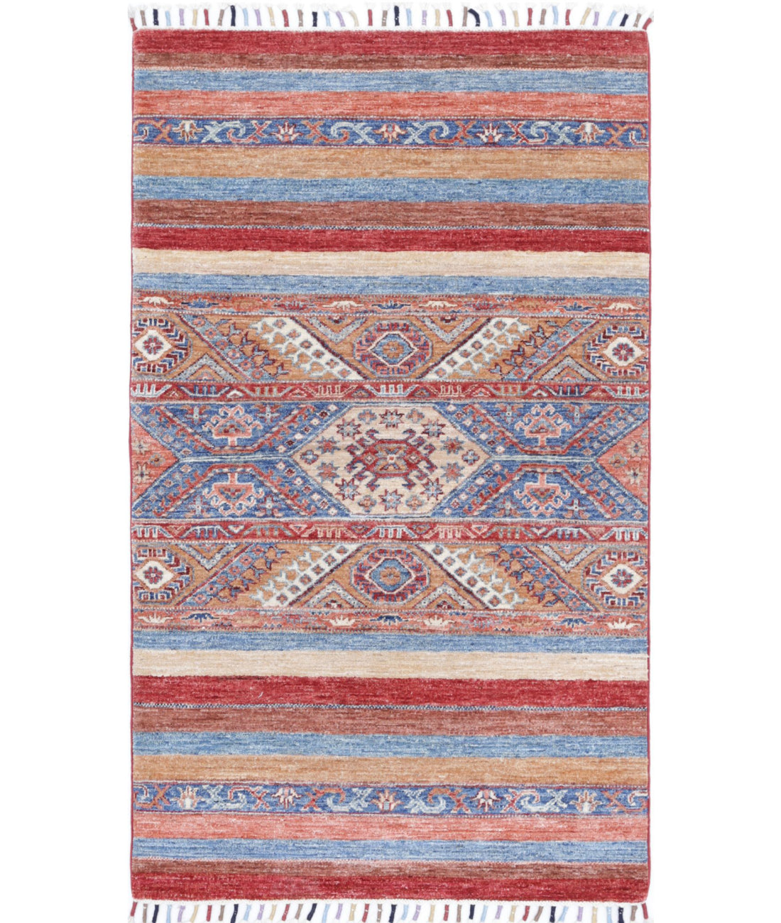 Hand Knotted Khurjeen Wool Rug - 2'11'' x 4'10''
