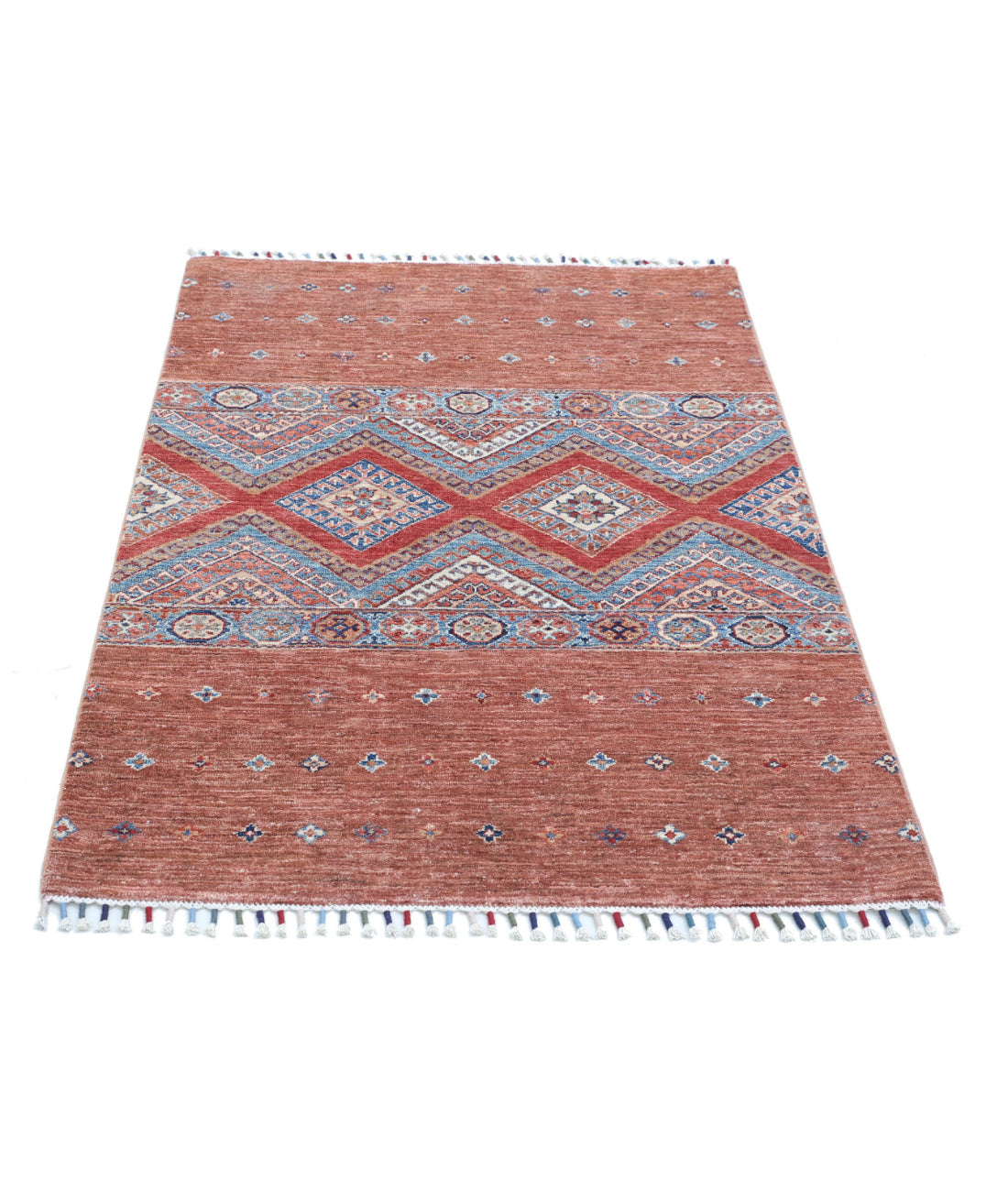 Hand Knotted Khurjeen Wool Rug - 3'3'' x 4'7'' 3'3'' x 4'7'' (98 X 138) / Multi / Multi