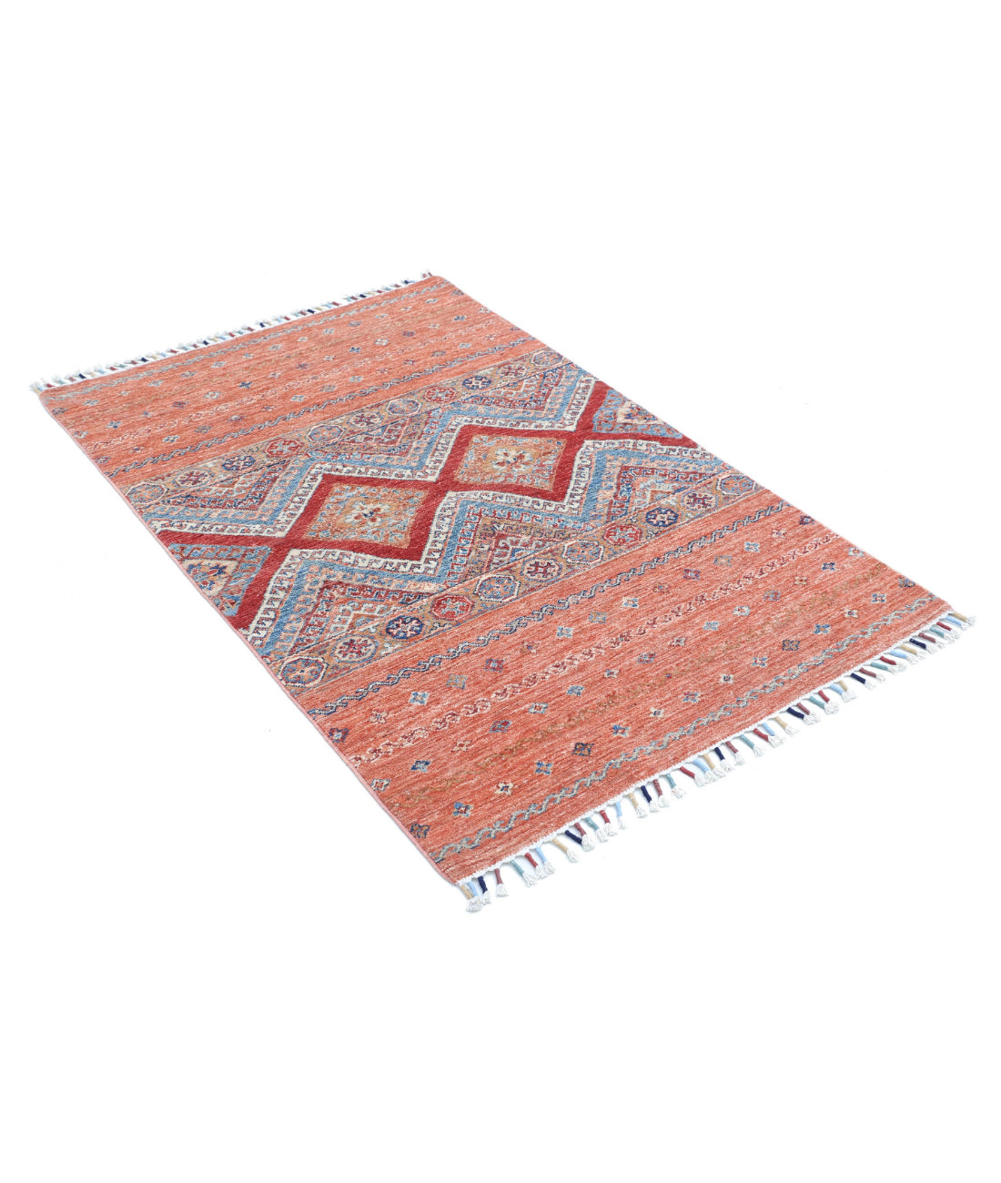Hand Knotted Khurjeen Wool Rug - 3'3'' x 4'11'' 3'3'' x 4'11'' (98 X 148) / Multi / Multi
