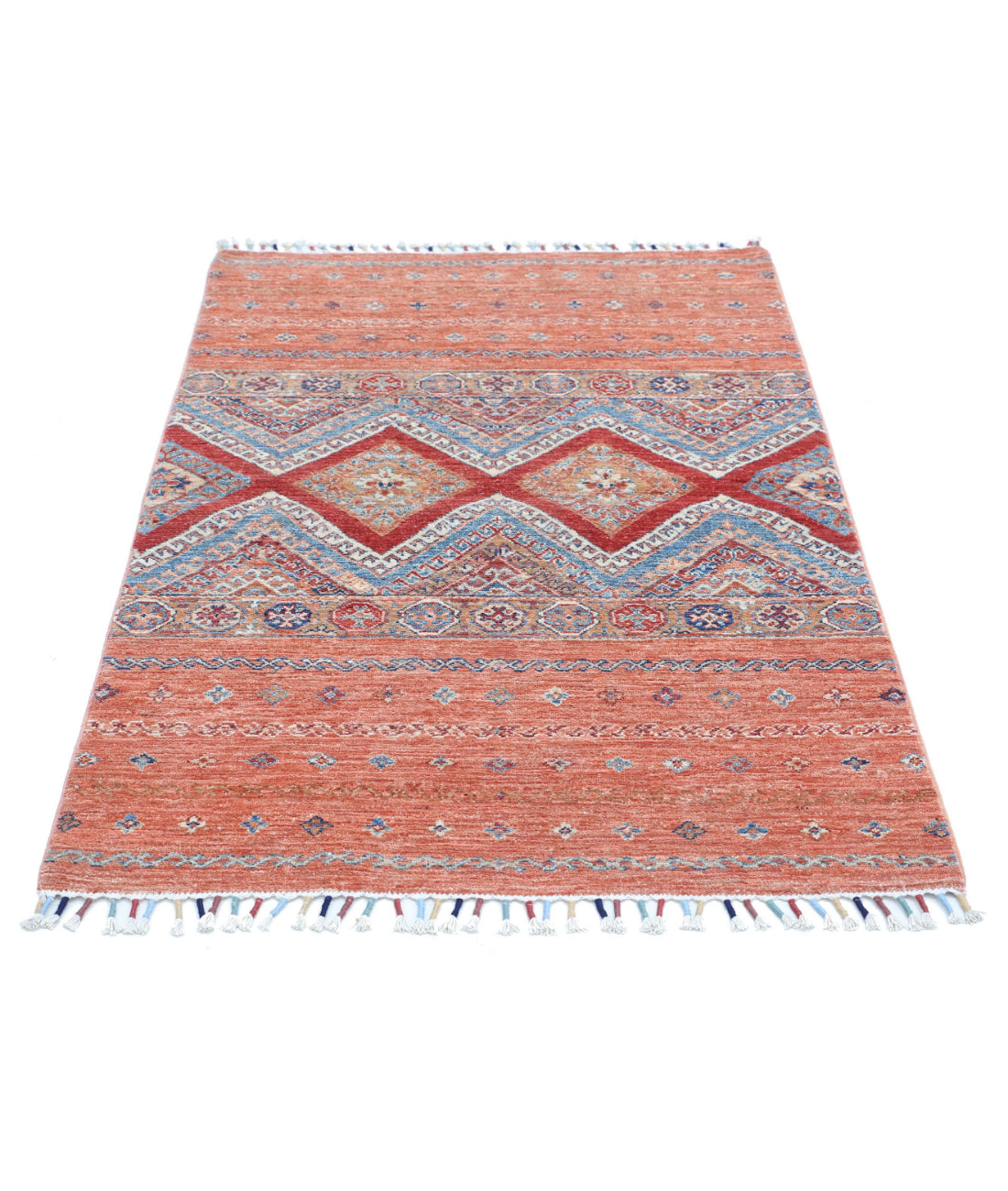 Hand Knotted Khurjeen Wool Rug - 3'3'' x 4'11'' 3'3'' x 4'11'' (98 X 148) / Multi / Multi