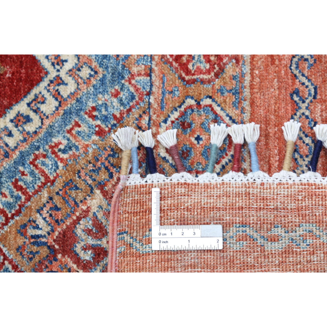 Alfombra de lana Khurjeen anudada a mano - 3'3'' x 4'11''