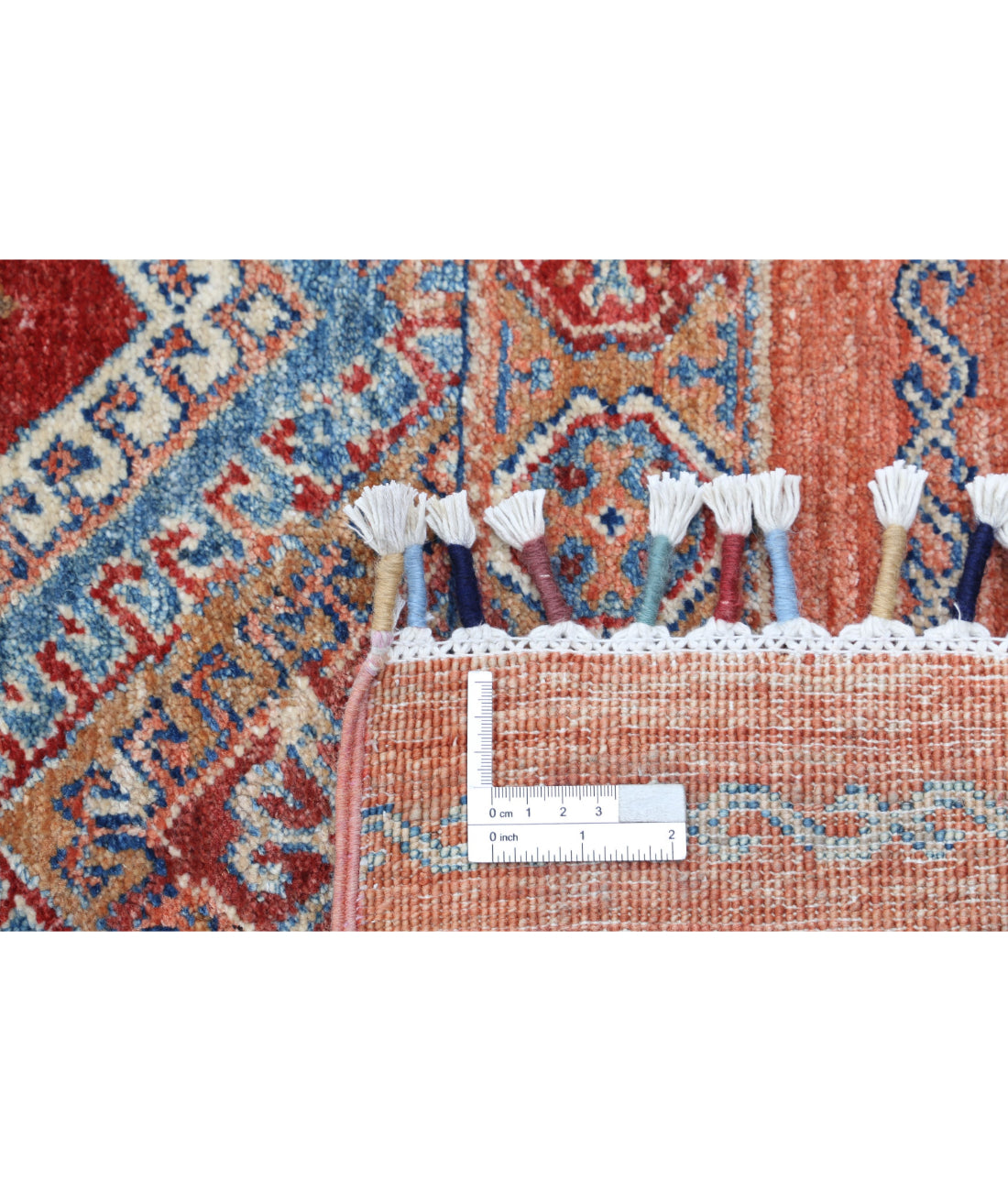 Alfombra de lana Khurjeen anudada a mano - 3'3'' x 4'11''