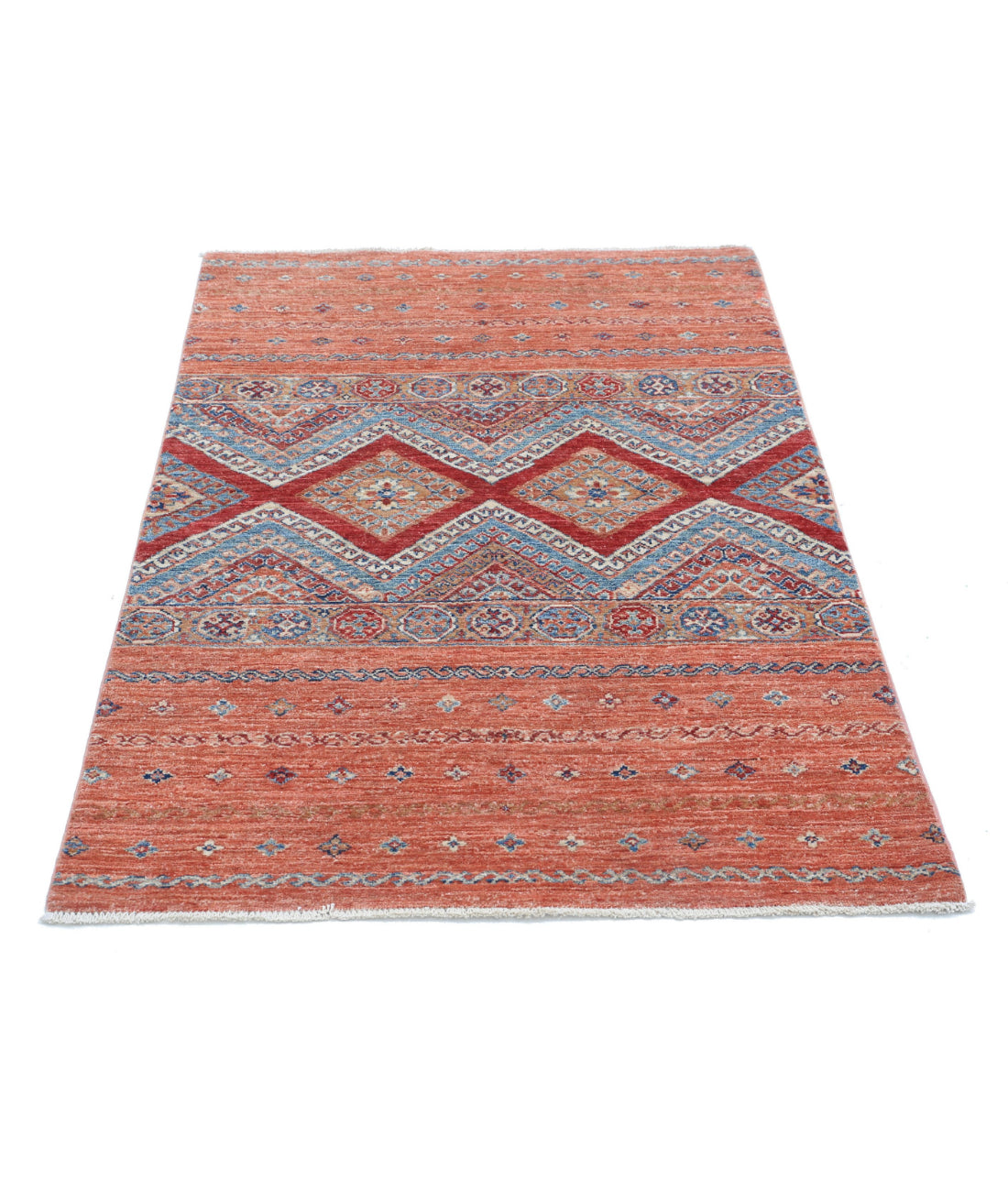 Hand Knotted Khurjeen Wool Rug - 3'3'' x 5'0'' 3'3'' x 5'0'' (98 X 150) / Multi / Multi
