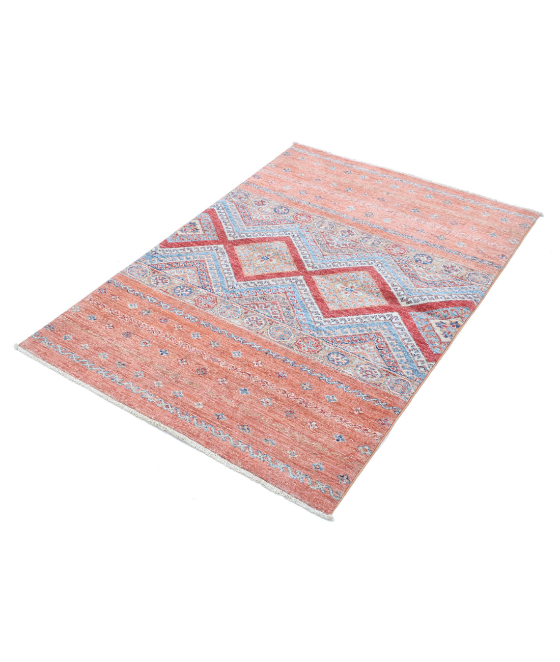 Hand Knotted Khurjeen Wool Rug - 3'3'' x 4'9'' 3'3'' x 4'9'' (98 X 143) / Multi / Multi