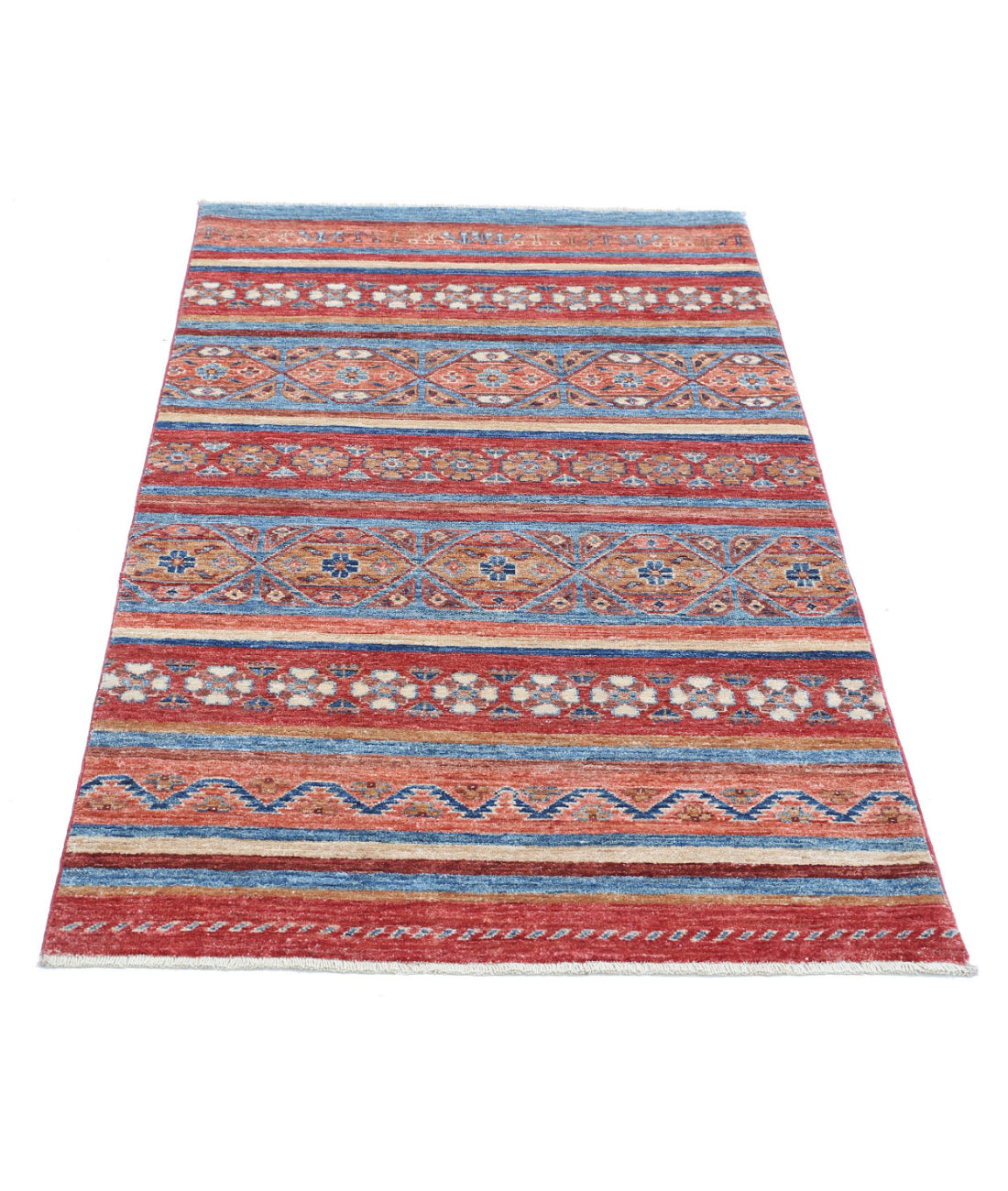 Hand Knotted Khurjeen Wool Rug - 2'11'' x 4'11'' 2'11'' x 4'11'' (88 X 148) / Multi / Multi