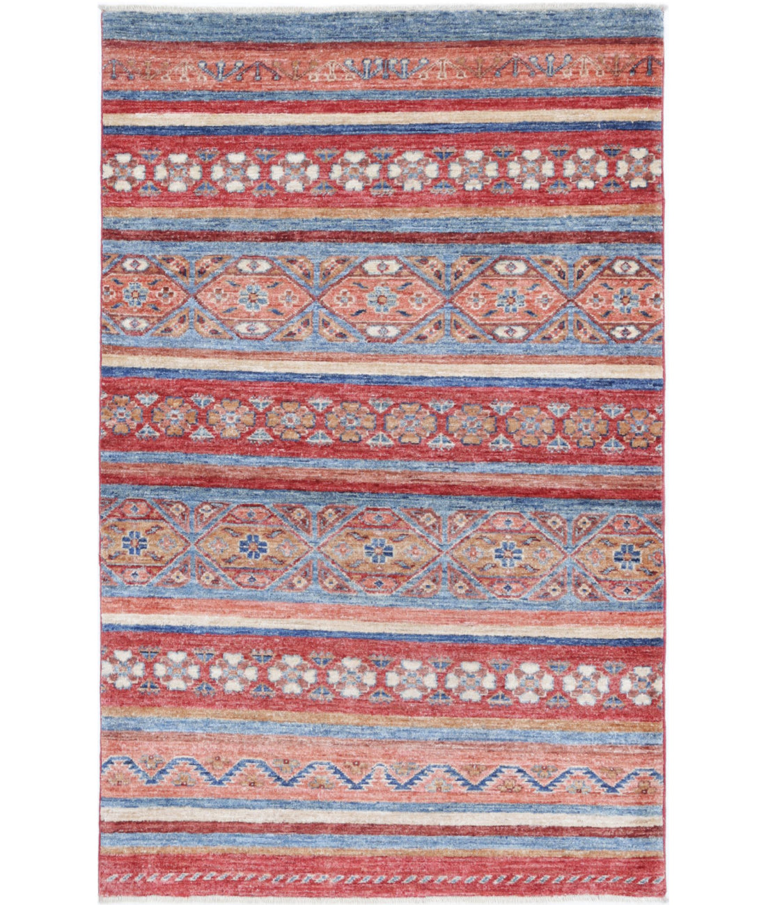 Hand Knotted Khurjeen Wool Rug - 2'11'' x 4'11''