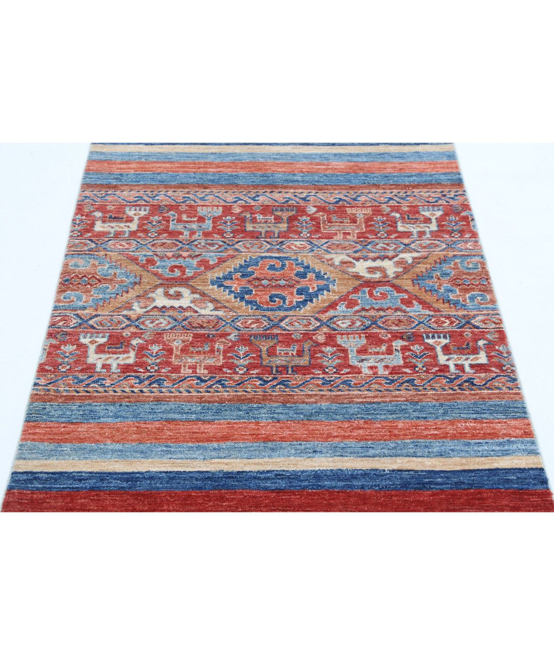 Hand Knotted Khurjeen Wool Rug - 2'11'' x 4'10'' 2'11'' x 4'10'' (88 X 145) / Multi / Multi