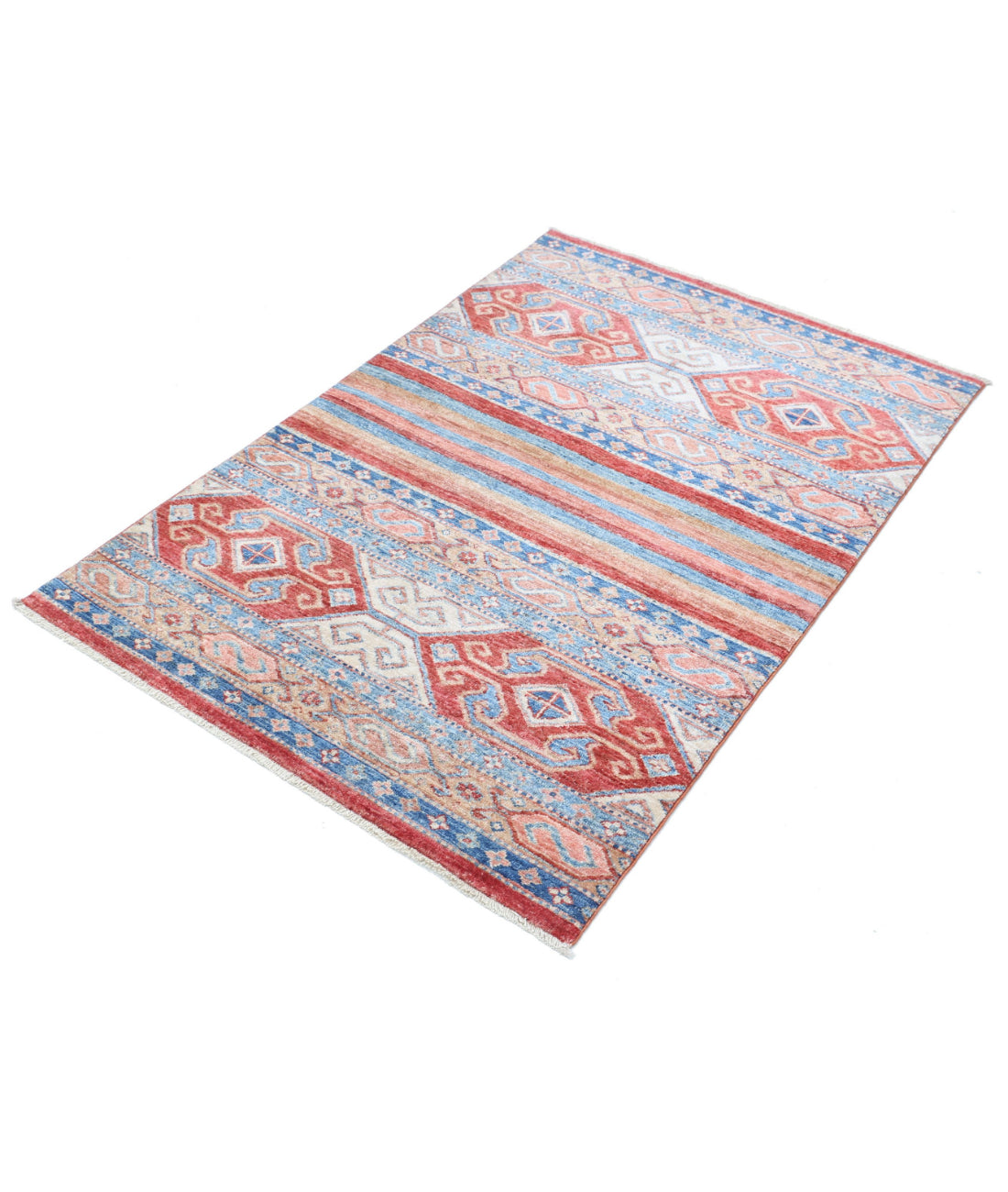 Hand Knotted Khurjeen Wool Rug - 3'2'' x 4'9'' 3'2'' x 4'9'' (95 X 143) / Multi / Multi