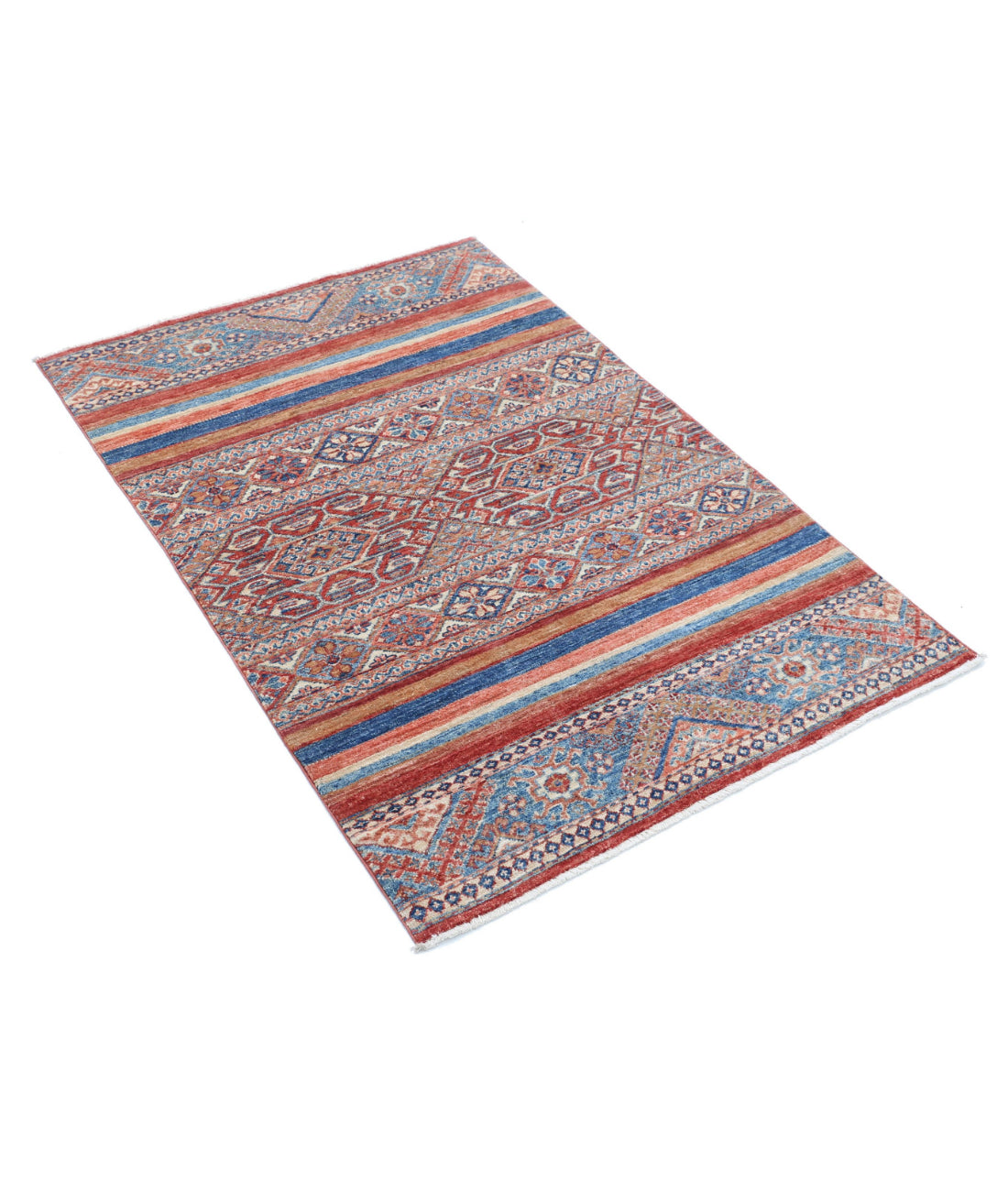 Hand Knotted Khurjeen Wool Rug - 2'11'' x 4'8'' 2'11'' x 4'8'' (88 X 140) / Multi / Multi