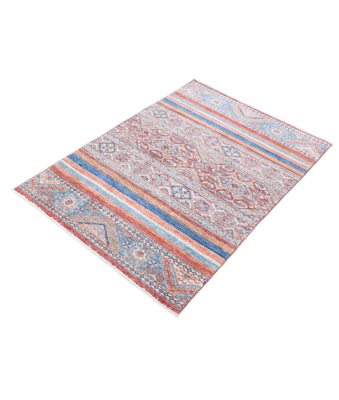 Hand Knotted Khurjeen Wool Rug - 2'11'' x 4'8'' 2'11'' x 4'8'' (88 X 140) / Multi / Multi