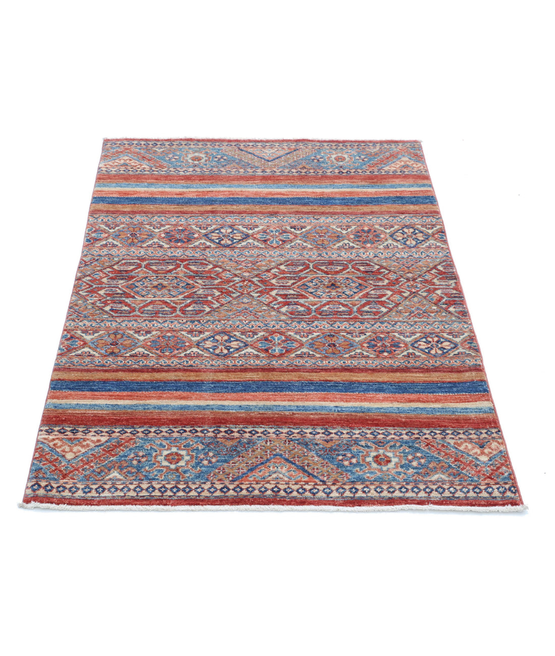 Hand Knotted Khurjeen Wool Rug - 2'11'' x 4'8'' 2'11'' x 4'8'' (88 X 140) / Multi / Multi