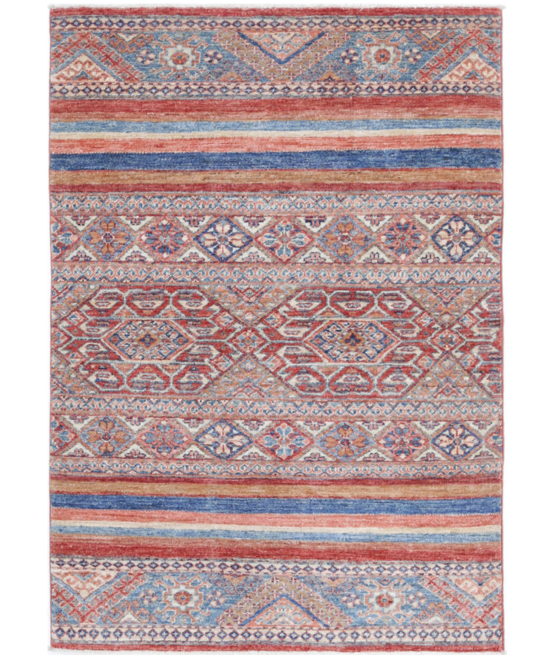 Hand Knotted Khurjeen Wool Rug - 2&#39;11&#39;&#39; x 4&#39;8&#39;&#39; 2&#39;11&#39;&#39; x 4&#39;8&#39;&#39; (88 X 140) / Multi / Multi
