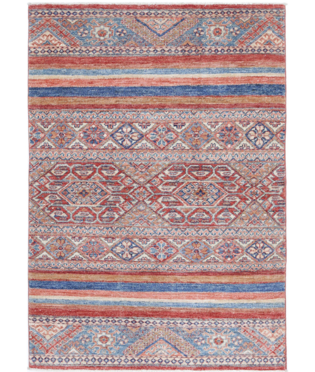 Hand Knotted Khurjeen Wool Rug - 2'11'' x 4'8''