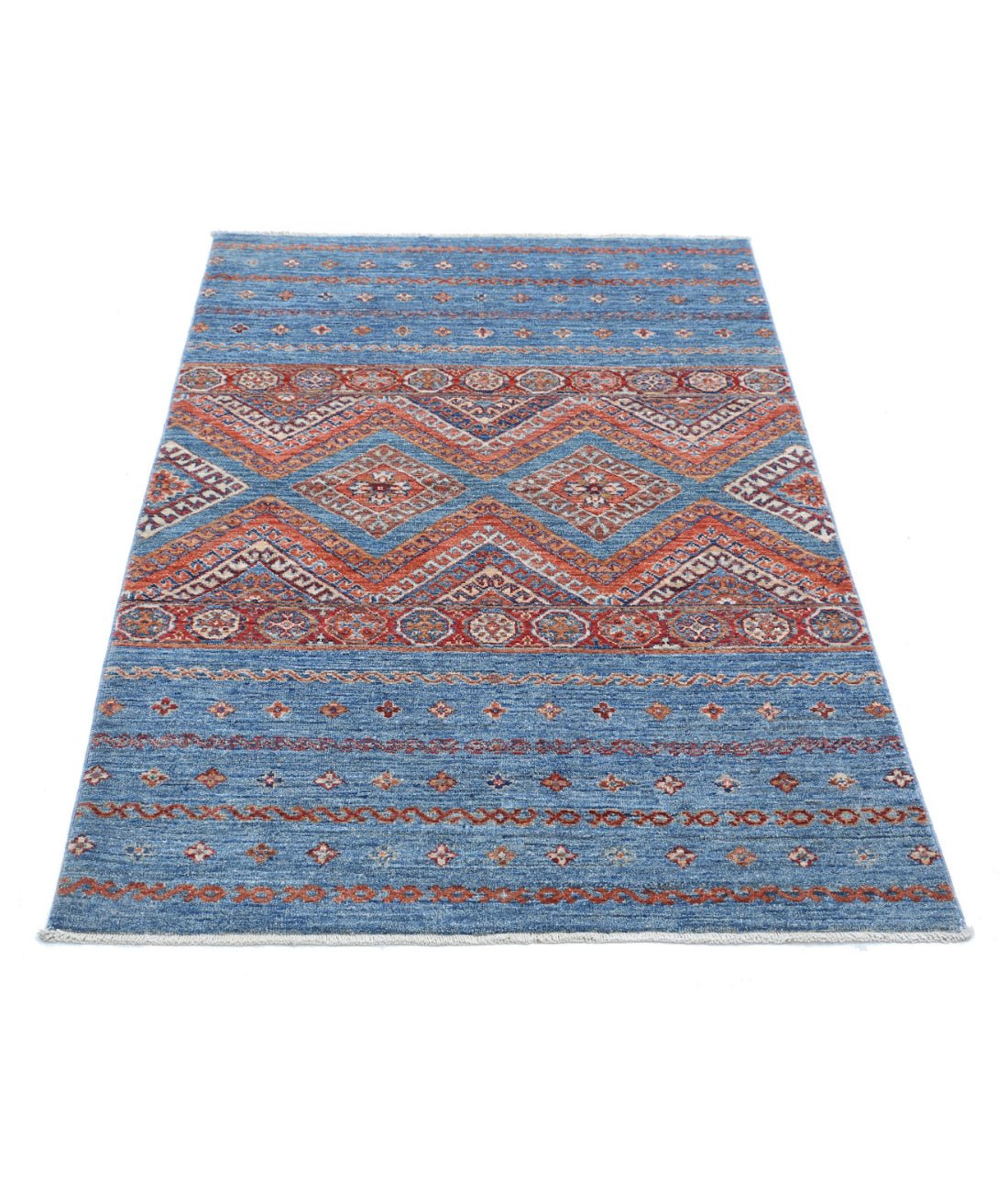 Hand Knotted Khurjeen Wool Rug - 3'2'' x 4'10'' 3'2'' x 4'10'' (95 X 145) / Multi / Multi
