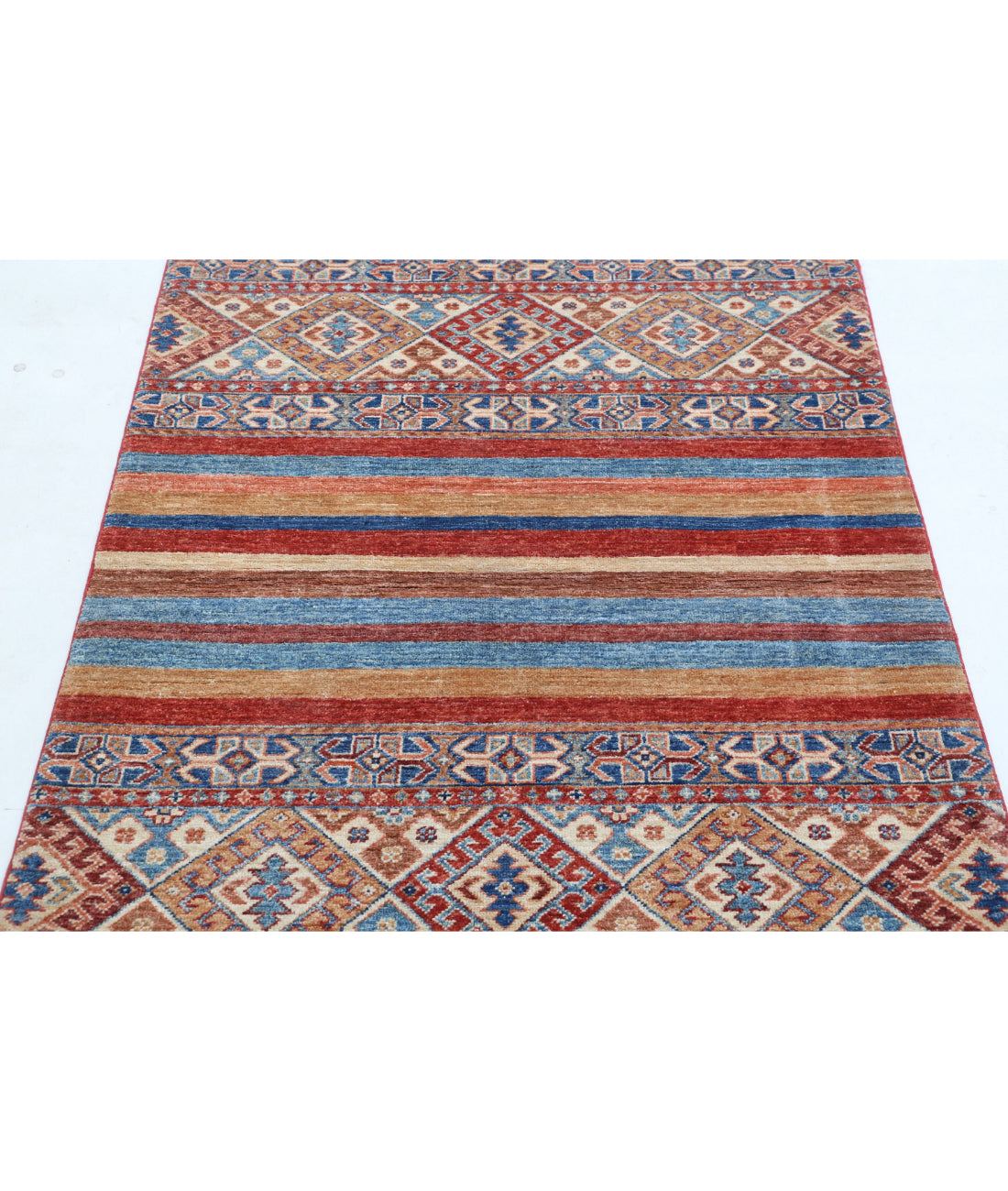 Hand Knotted Khurjeen Wool Rug - 3'4'' x 4'9'' 3'4'' x 4'9'' (100 X 143) / Multi / Multi