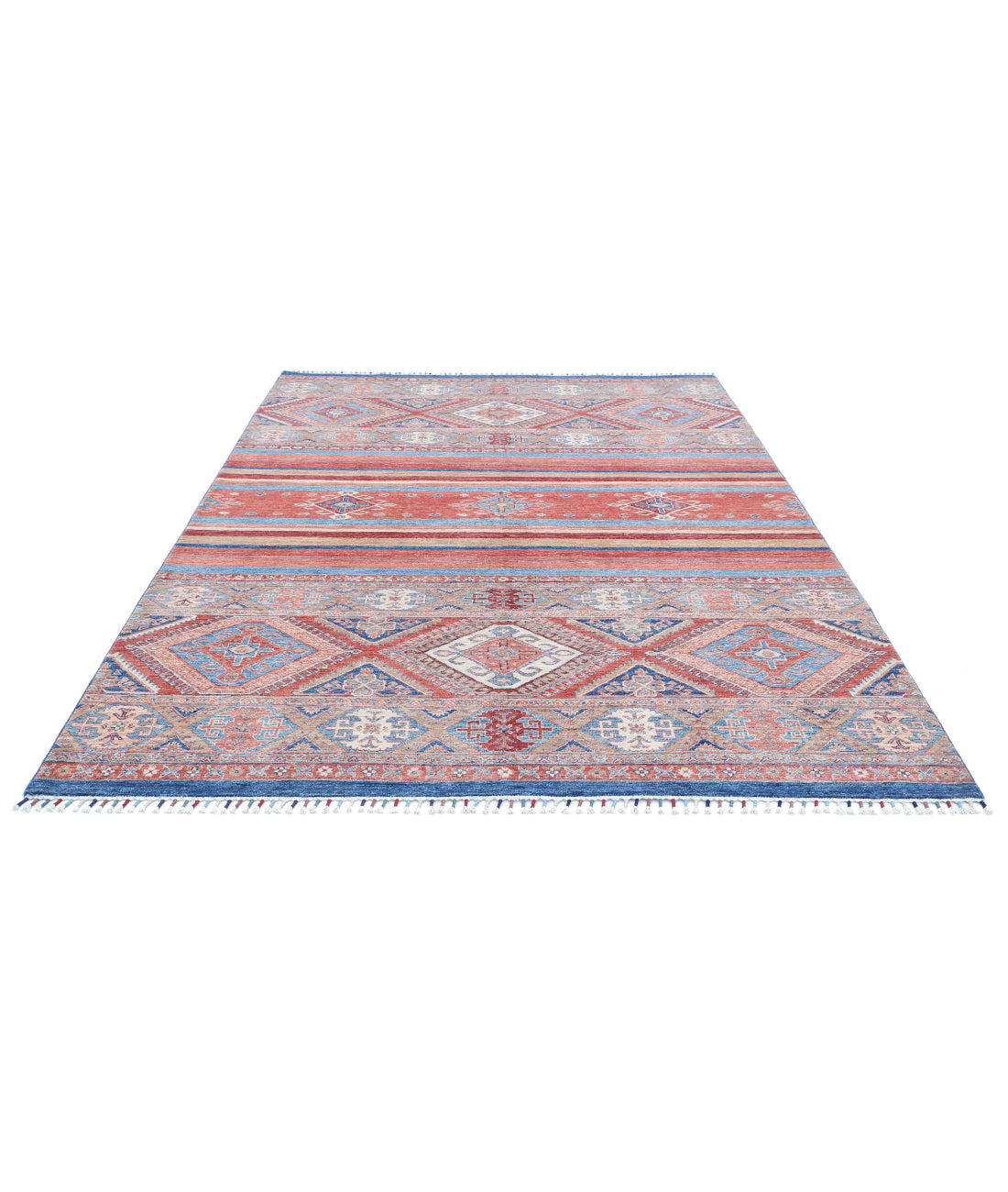 Hand Knotted Khurjeen Wool Rug - 6'8'' x 9'7'' 6'8'' x 9'7'' (200 X 288) / Multi / Multi