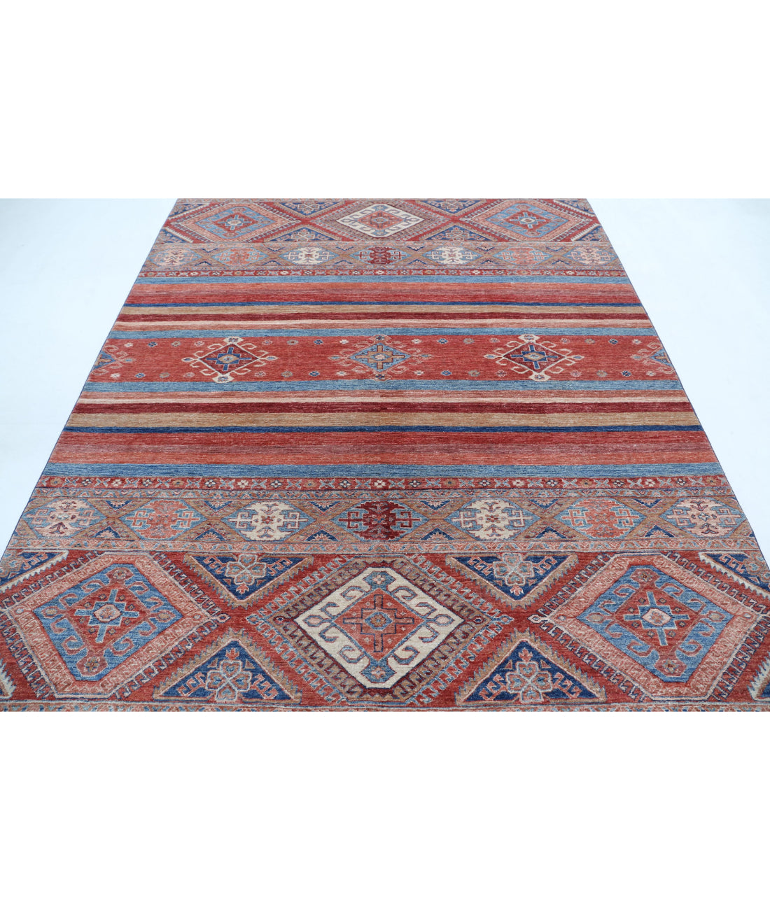 Hand Knotted Khurjeen Wool Rug - 6'8'' x 9'7'' 6'8'' x 9'7'' (200 X 288) / Multi / Multi