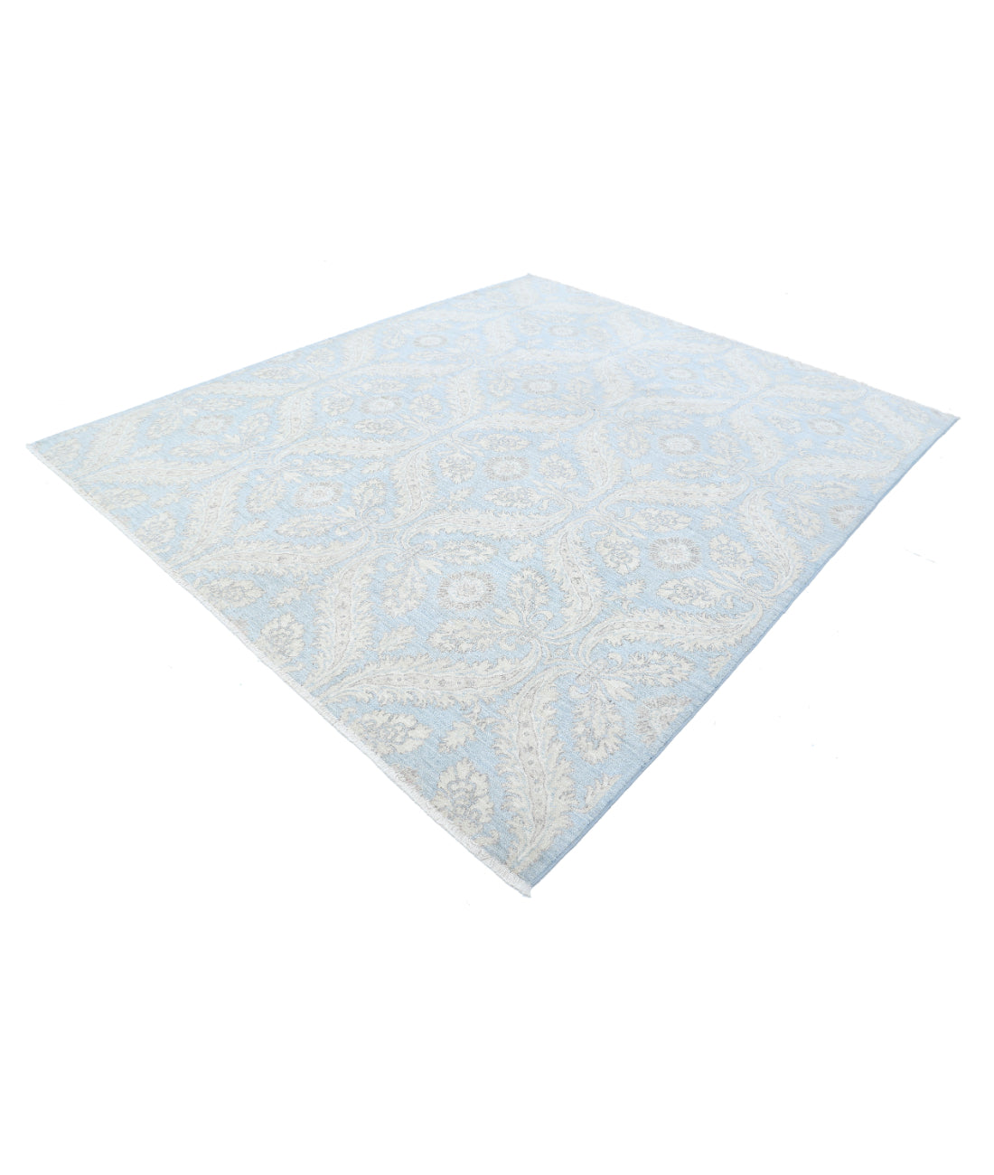 Hand Knotted Serenity Artemix Wool Rug - 8'1'' x 9'4'' 8'1'' x 9'4'' (243 X 280) / Blue / Beige