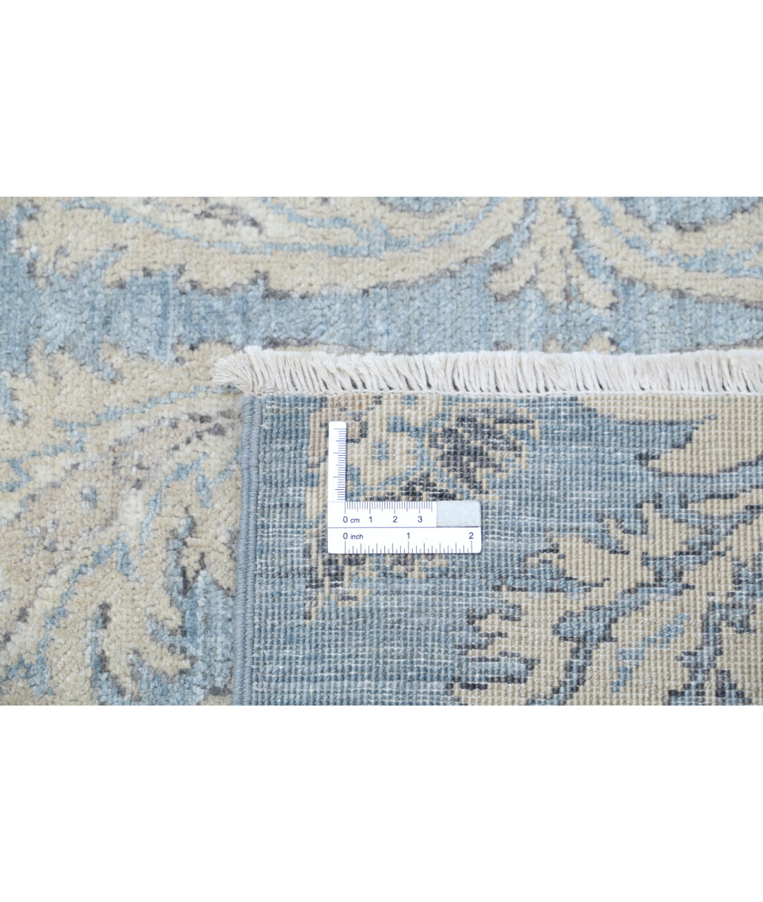 Hand Knotted Serenity Artemix Wool Rug - 8'1'' x 9'4'' 8'1'' x 9'4'' (243 X 280) / Blue / Beige