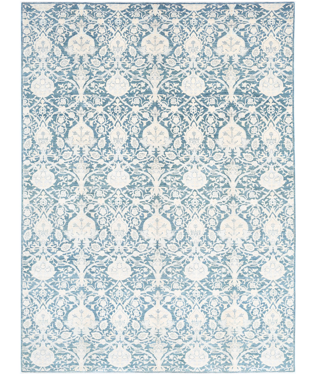 Hand Knotted Serenity Artemix Wool Rug - 8&#39;10&#39;&#39; x 11&#39;11&#39;&#39; 8&#39;10&#39;&#39; x 11&#39;11&#39;&#39; (265 X 358) / Green / Ivory