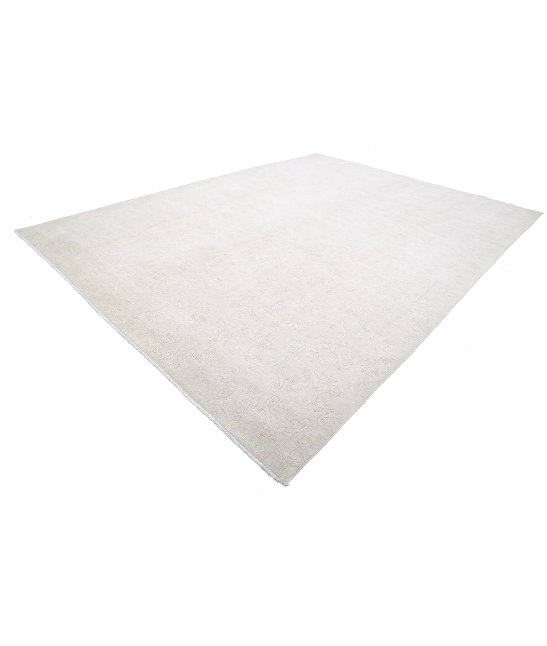 Hand Knotted Serenity Artemix Wool Rug - 11'0'' x 14'9'' 11'0'' x 14'9'' (330 X 443) / Ivory / Taupe