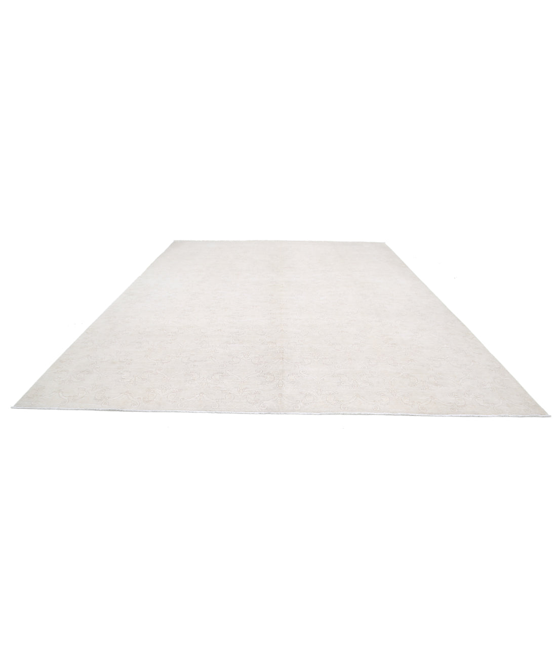 Hand Knotted Serenity Artemix Wool Rug - 11'0'' x 14'9'' 11'0'' x 14'9'' (330 X 443) / Ivory / Taupe