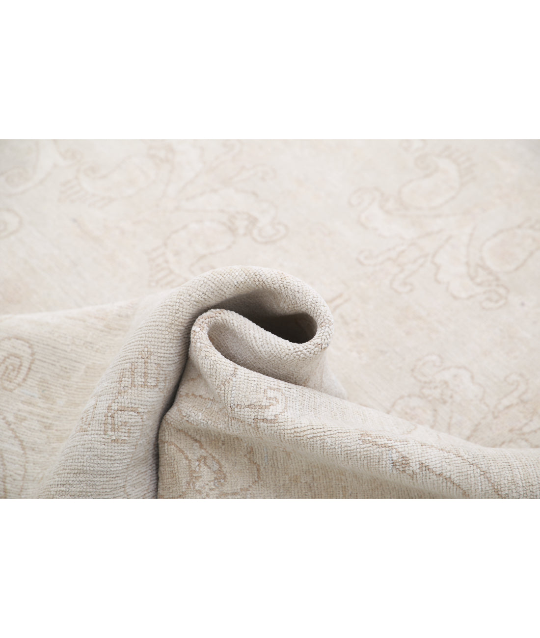 Hand Knotted Serenity Artemix Wool Rug - 11'0'' x 14'9'' 11'0'' x 14'9'' (330 X 443) / Ivory / Taupe