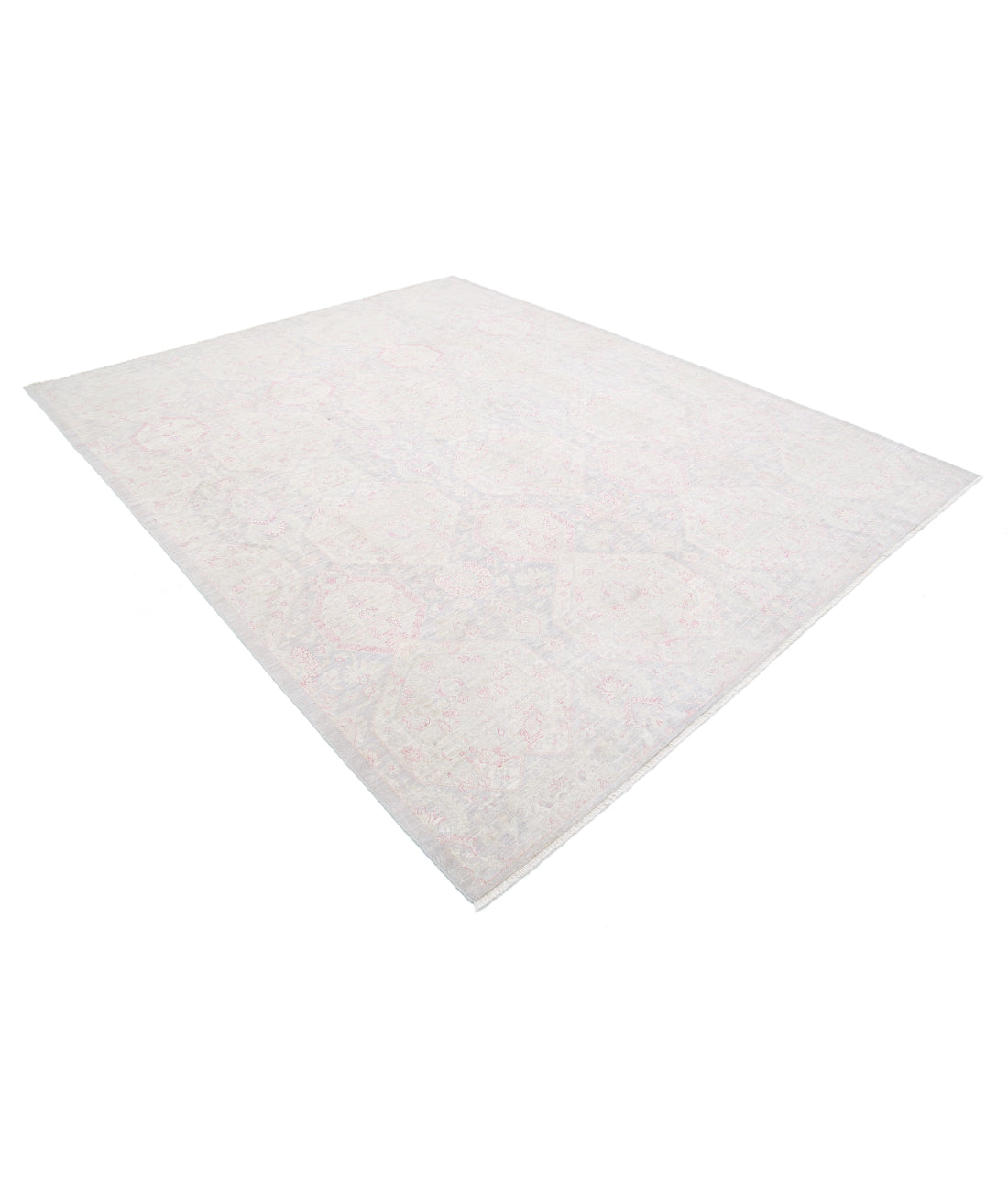 Hand Knotted Serenity Artemix Wool Rug - 8'0'' x 10'0'' 8'0'' x 10'0'' (240 X 300) / Grey / Red