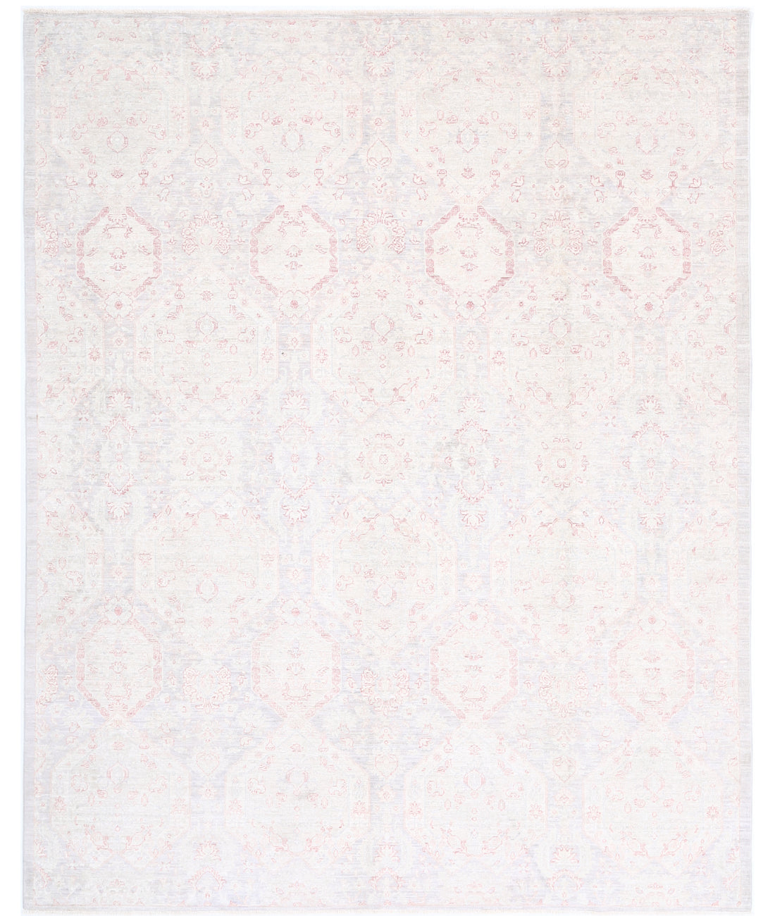 Hand Knotted Serenity Artemix Wool Rug - 8'0'' x 10'0'' 8'0'' x 10'0'' (240 X 300) / Grey / Red