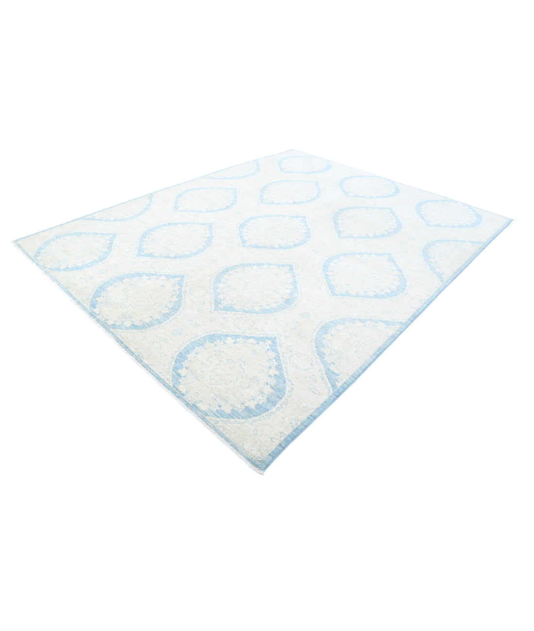 Hand Knotted Serenity Artemix Wool Rug - 8'0'' x 10'0'' 8'0'' x 10'0'' (240 X 300) / Blue / Ivory