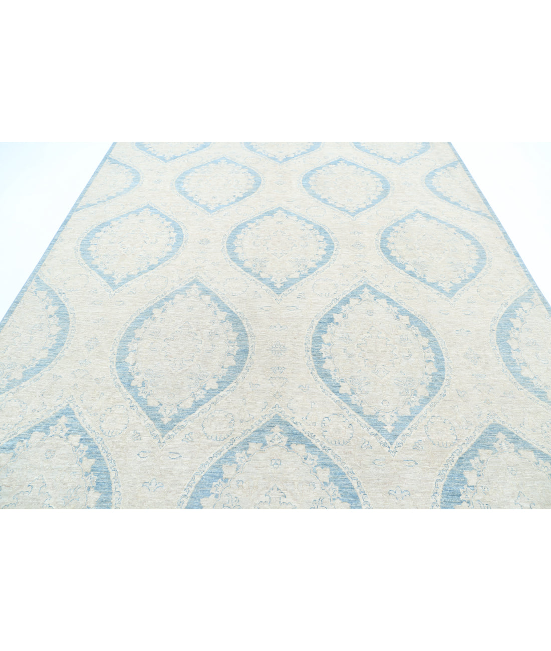 Hand Knotted Serenity Artemix Wool Rug - 8'0'' x 10'0'' 8'0'' x 10'0'' (240 X 300) / Blue / Ivory