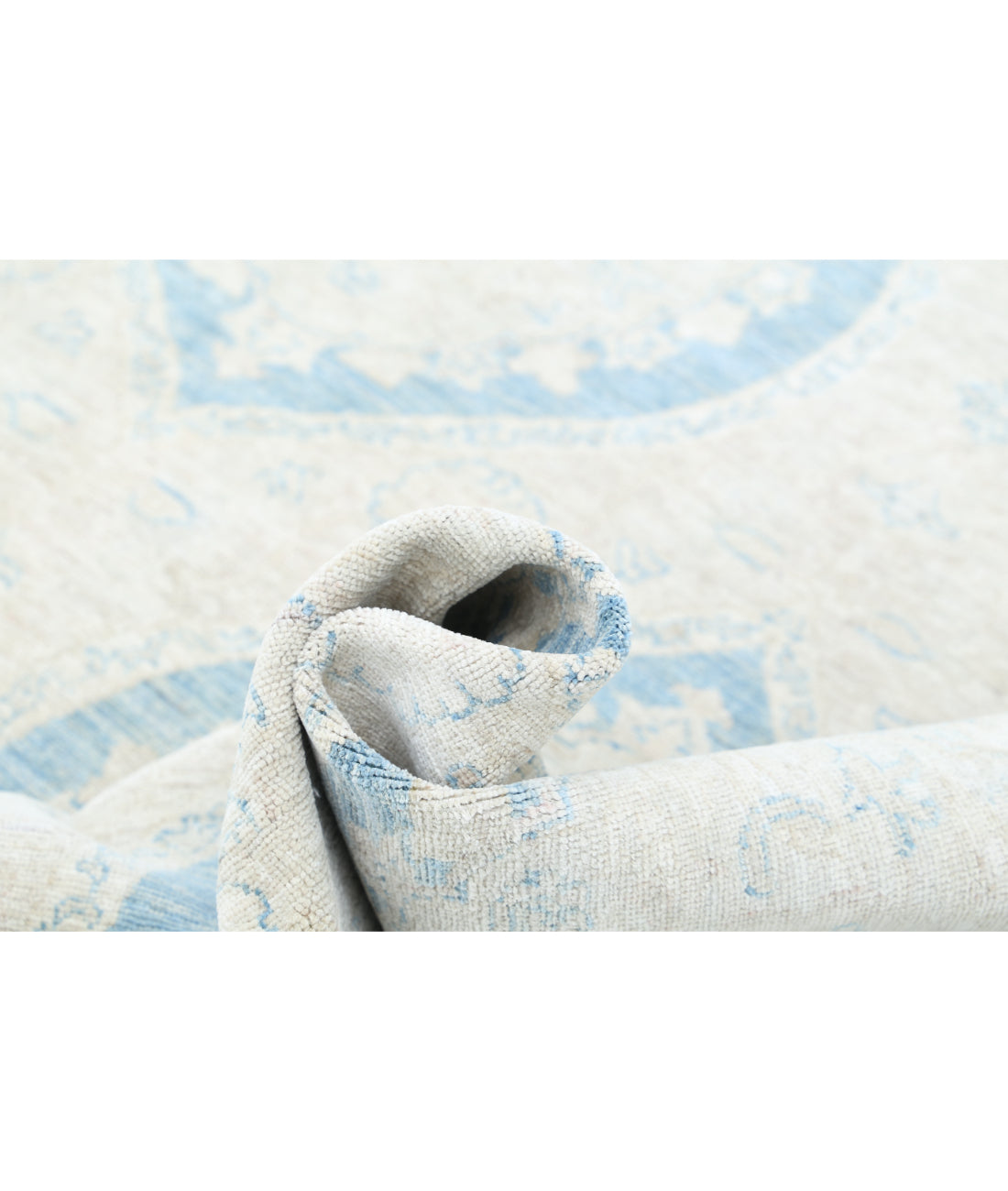 Hand Knotted Serenity Artemix Wool Rug - 8'0'' x 10'0'' 8'0'' x 10'0'' (240 X 300) / Blue / Ivory