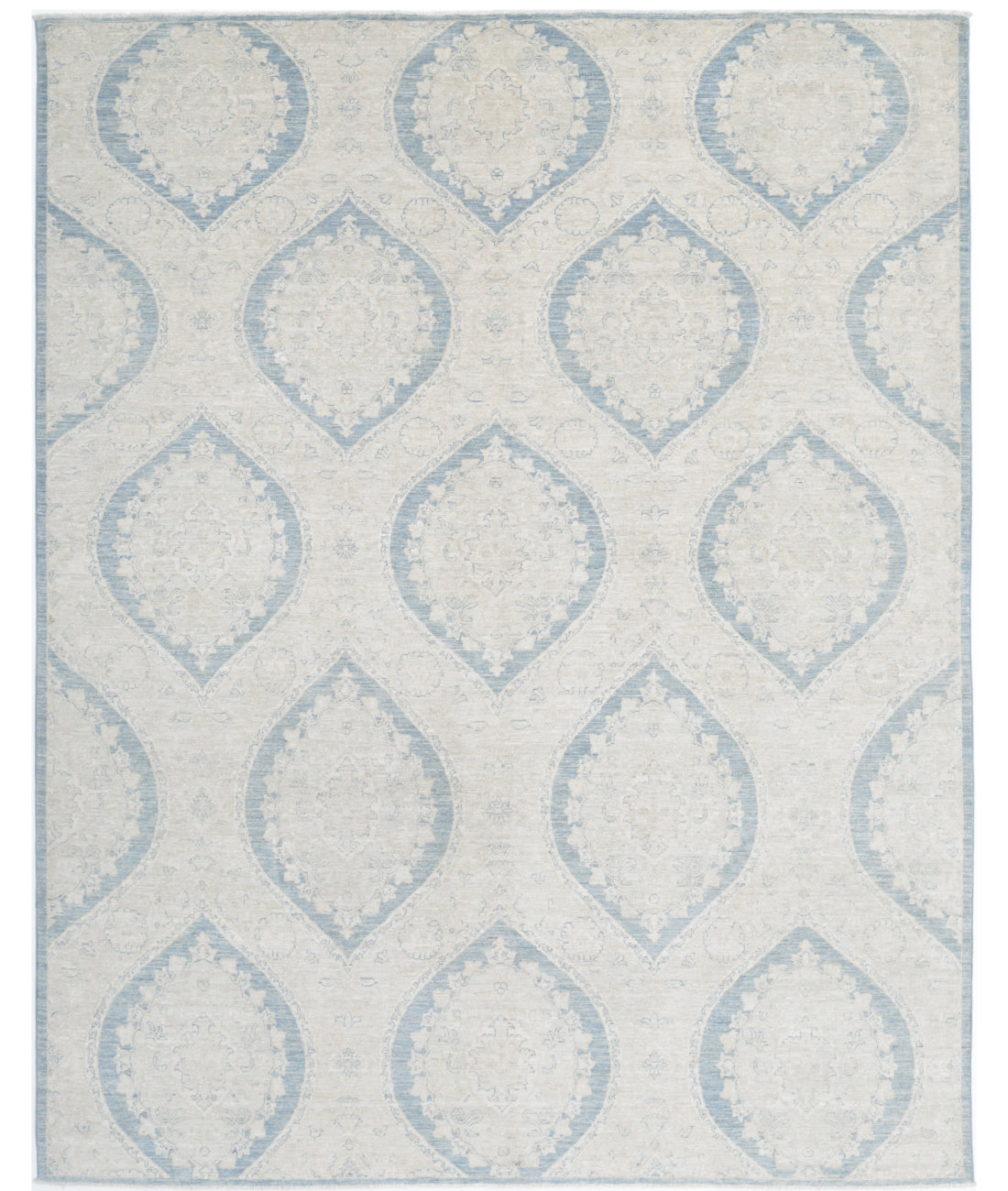 Hand Knotted Serenity Artemix Wool Rug - 8&#39;0&#39;&#39; x 10&#39;0&#39;&#39; 8&#39;0&#39;&#39; x 10&#39;0&#39;&#39; (240 X 300) / Blue / Ivory