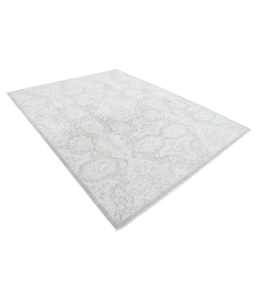 Hand Knotted Serenity Artemix Wool Rug - 7'8'' x 9'11'' 7'8'' x 9'11'' (230 X 298) / Taupe / Ivory