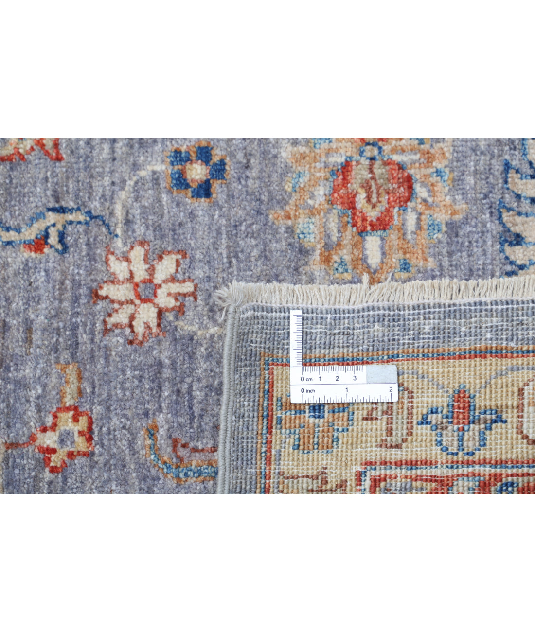 Hand Knotted Ziegler Farhan Wool Rug - 6'7'' x 9'10'' 6'7'' x 9'10'' (198 X 295) / Grey / Red