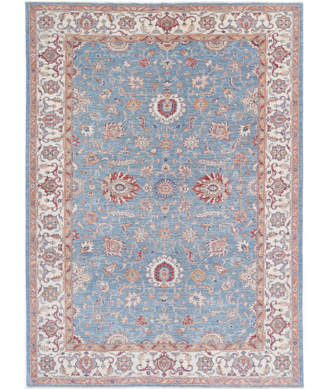 Hand Knotted Ziegler Farhan Wool Rug - 6'7'' x 9'5''