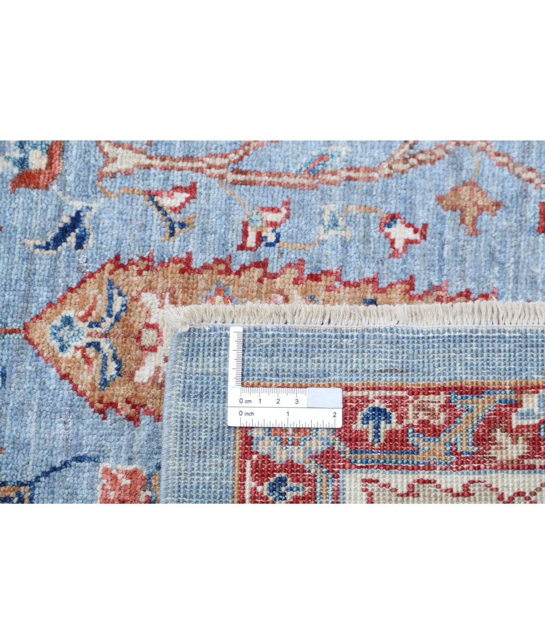 Hand Knotted Ziegler Farhan Wool Rug - 6'9'' x 9'9'' 6'9'' x 9'9'' (203 X 293) / Blue / Ivory