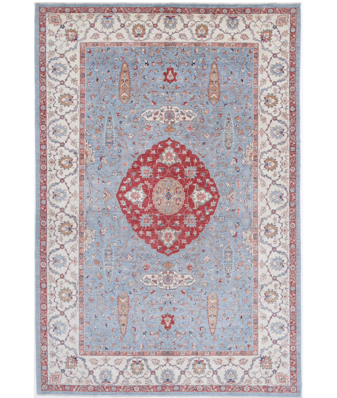 Hand Knotted Ziegler Farhan Wool Rug - 6'9'' x 9'9''