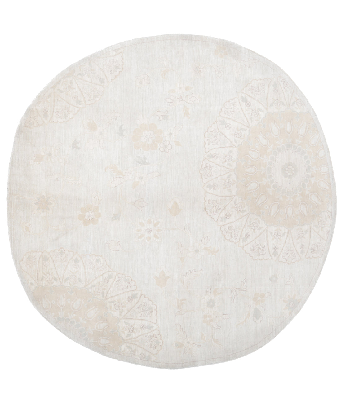 Hand Knotted Artemix Wool Rug - 7&#39;8&#39;&#39; x 7&#39;9&#39;&#39; 7&#39;8&#39;&#39; x 7&#39;9&#39;&#39; (230 X 233) / Grey / Ivory