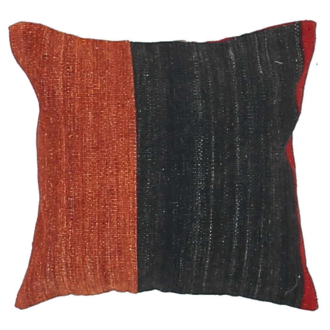 Hand Made Modern Stripe Wool & Cotton Pillow - 1'4'' x 1'4''