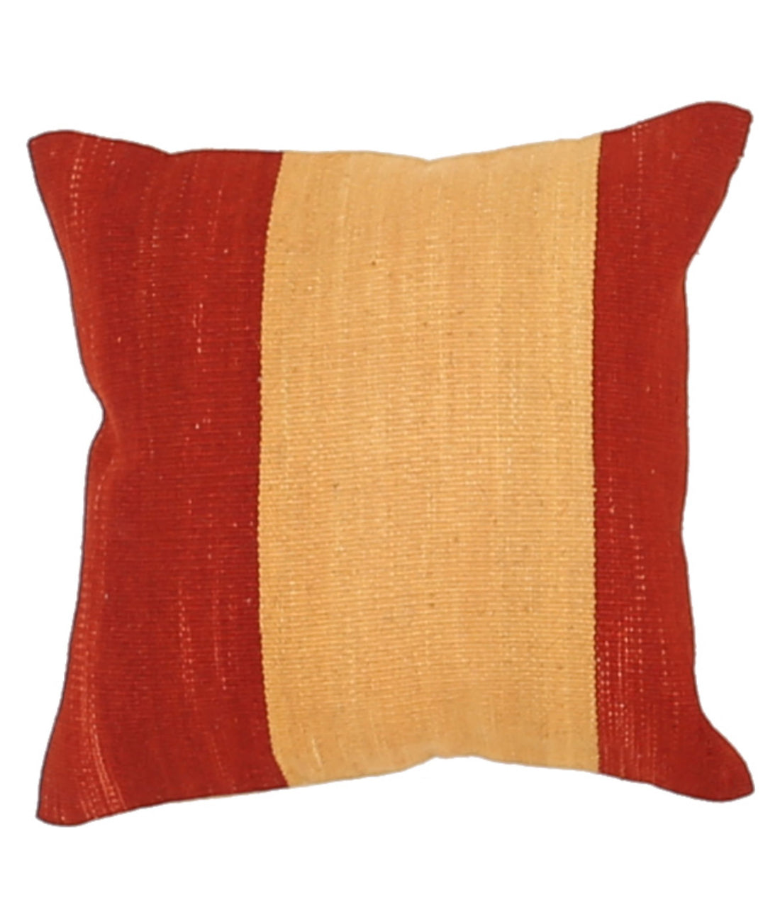 Hand Made Modern Stripe Wool & Cotton Pillow - 1'4'' x 1'4''