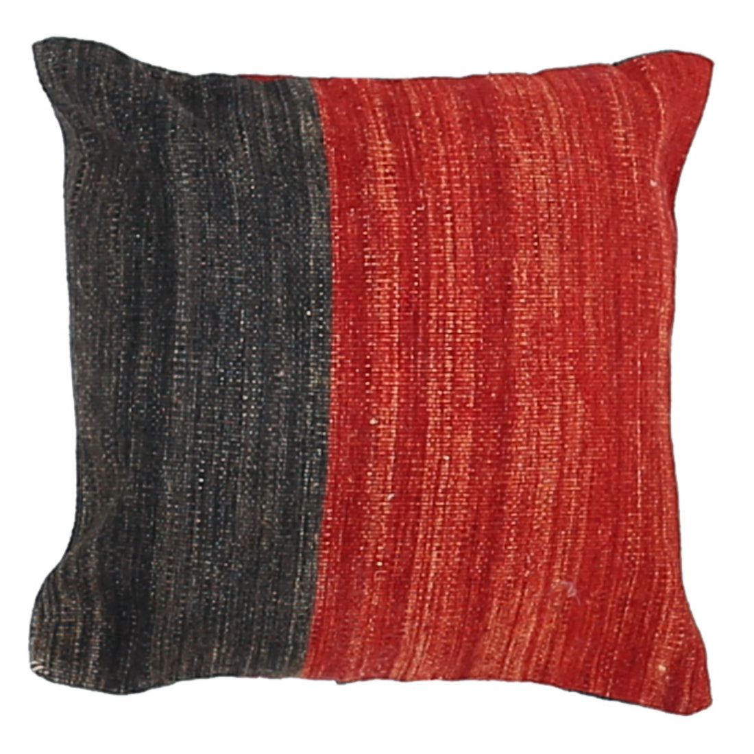 Hand Made Modern Stripe Wool & Cotton Pillow - 1'4'' x 1'4''