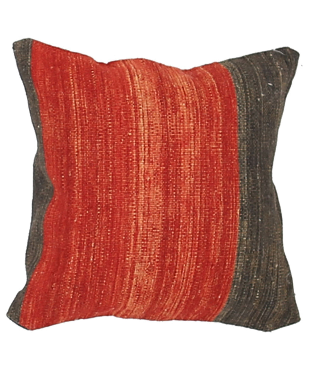Almohada de lana y algodón a rayas moderna hecha a mano - 1'4'' x 1'4''