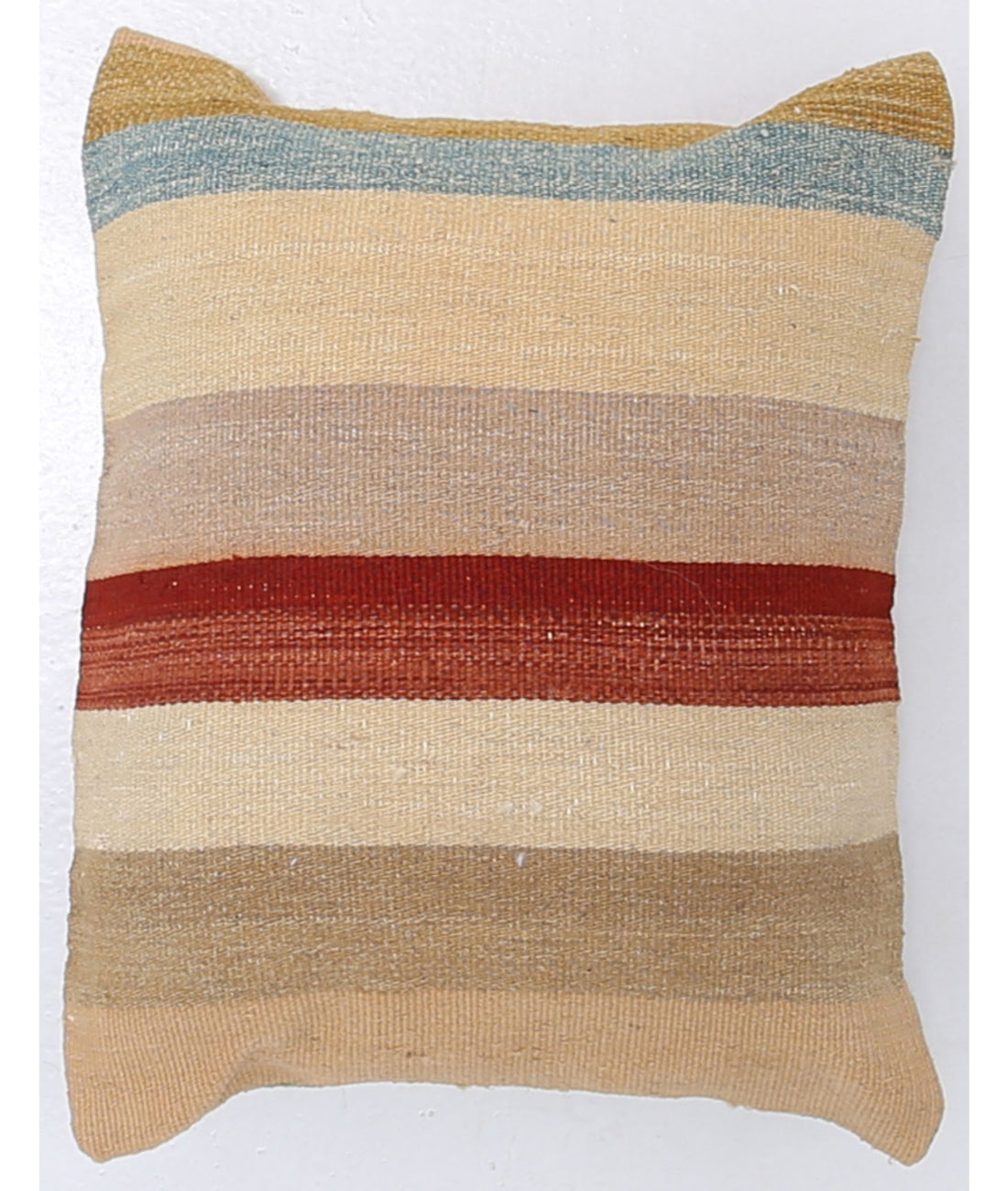 Hand Made Modern Stripe Wool & Cotton Pillow - 1'4'' x 1'4'' 1'4'' x 1'4'' (40 X 40) / Multi / Multi