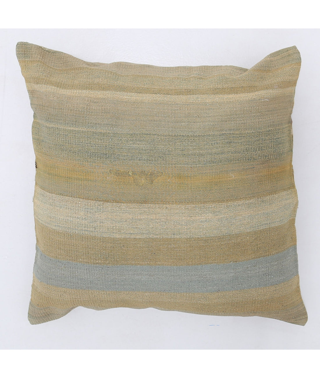 Hand Made Modern Stripe Wool & Cotton Pillow - 2'2'' x 2'2''