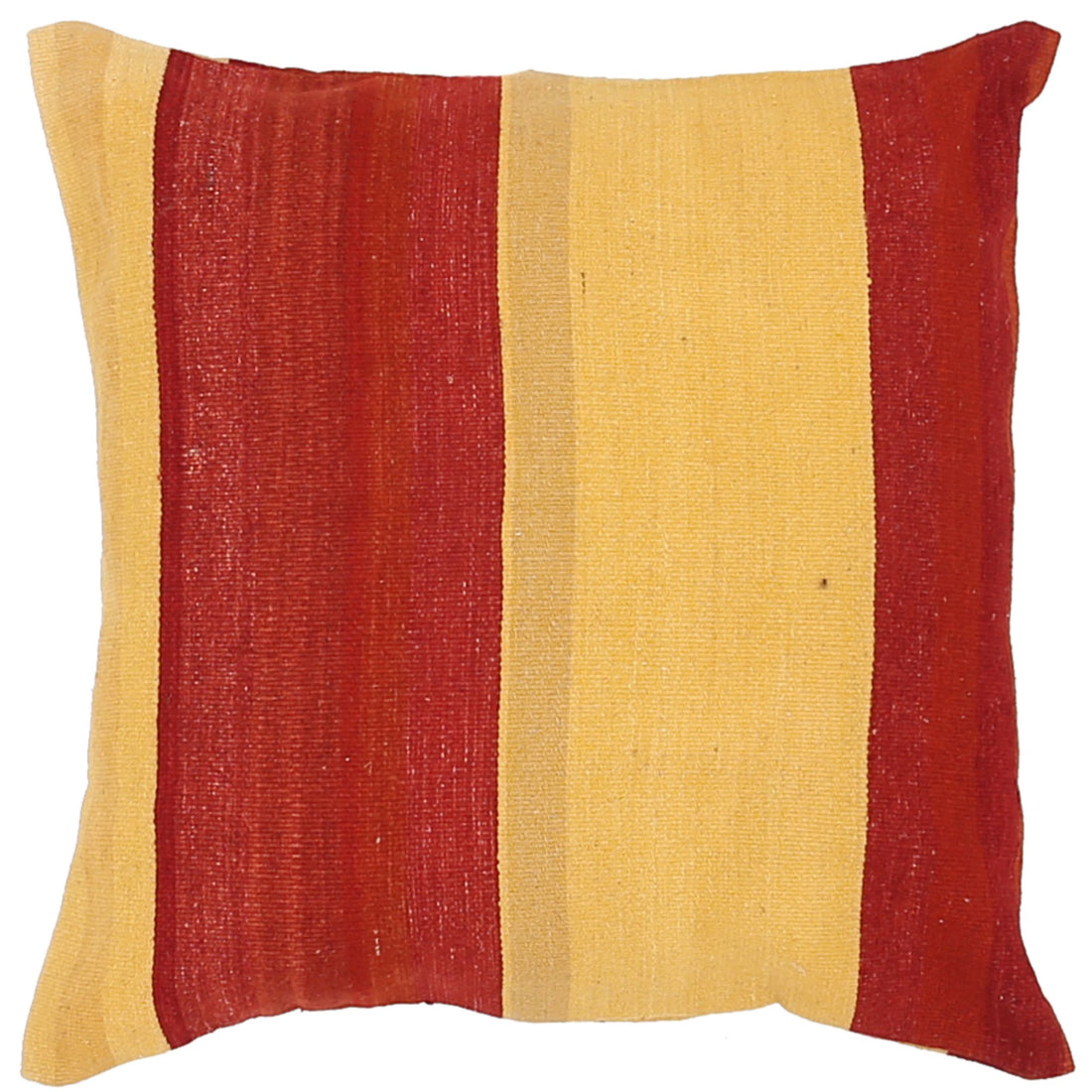 Hand Made Modern Stripe Wool & Cotton Pillow - 2'2'' x 2'2''